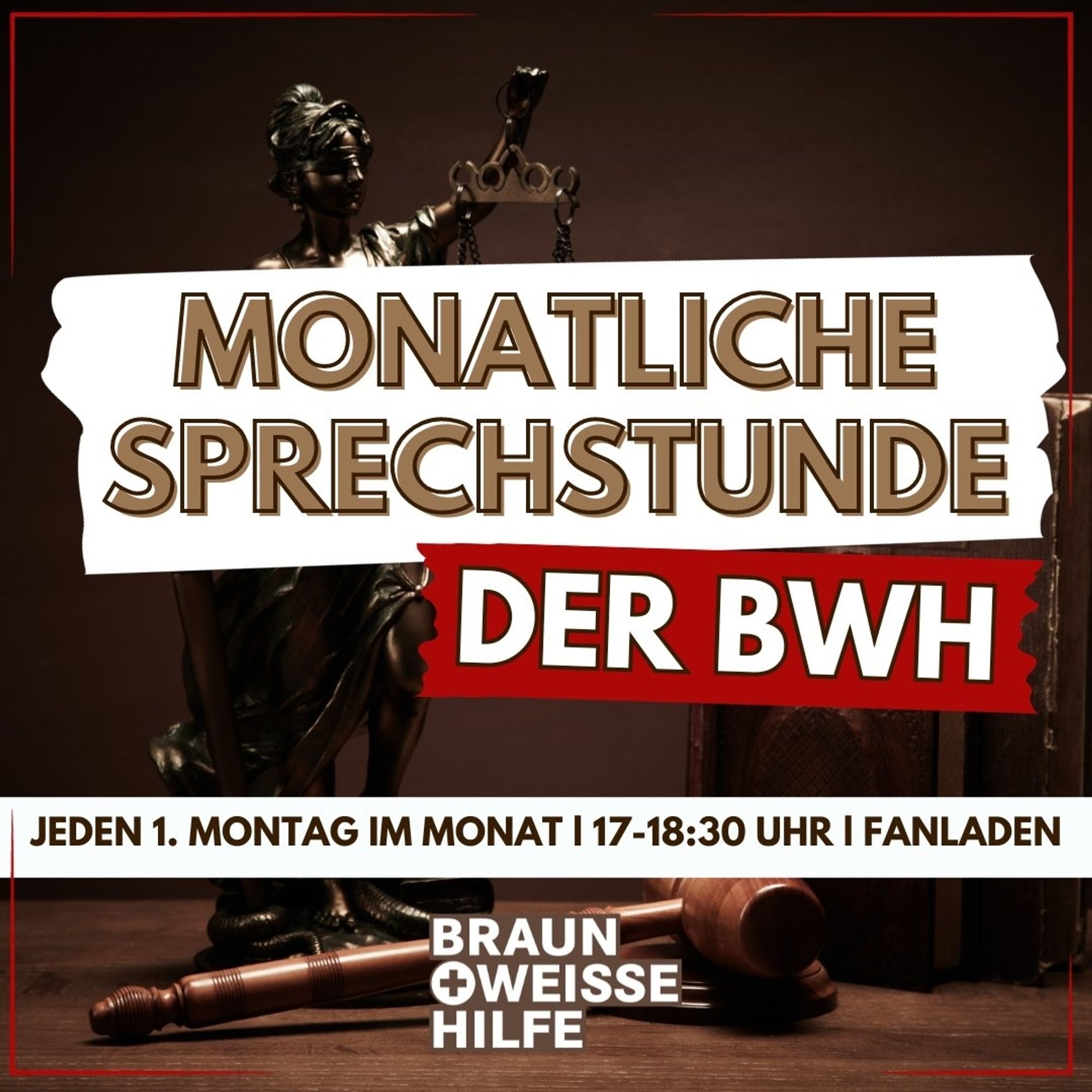 Sprechstunde BWH | jeden ersten Montag im Monat | 17.00 - 18.30h | im Fanladen