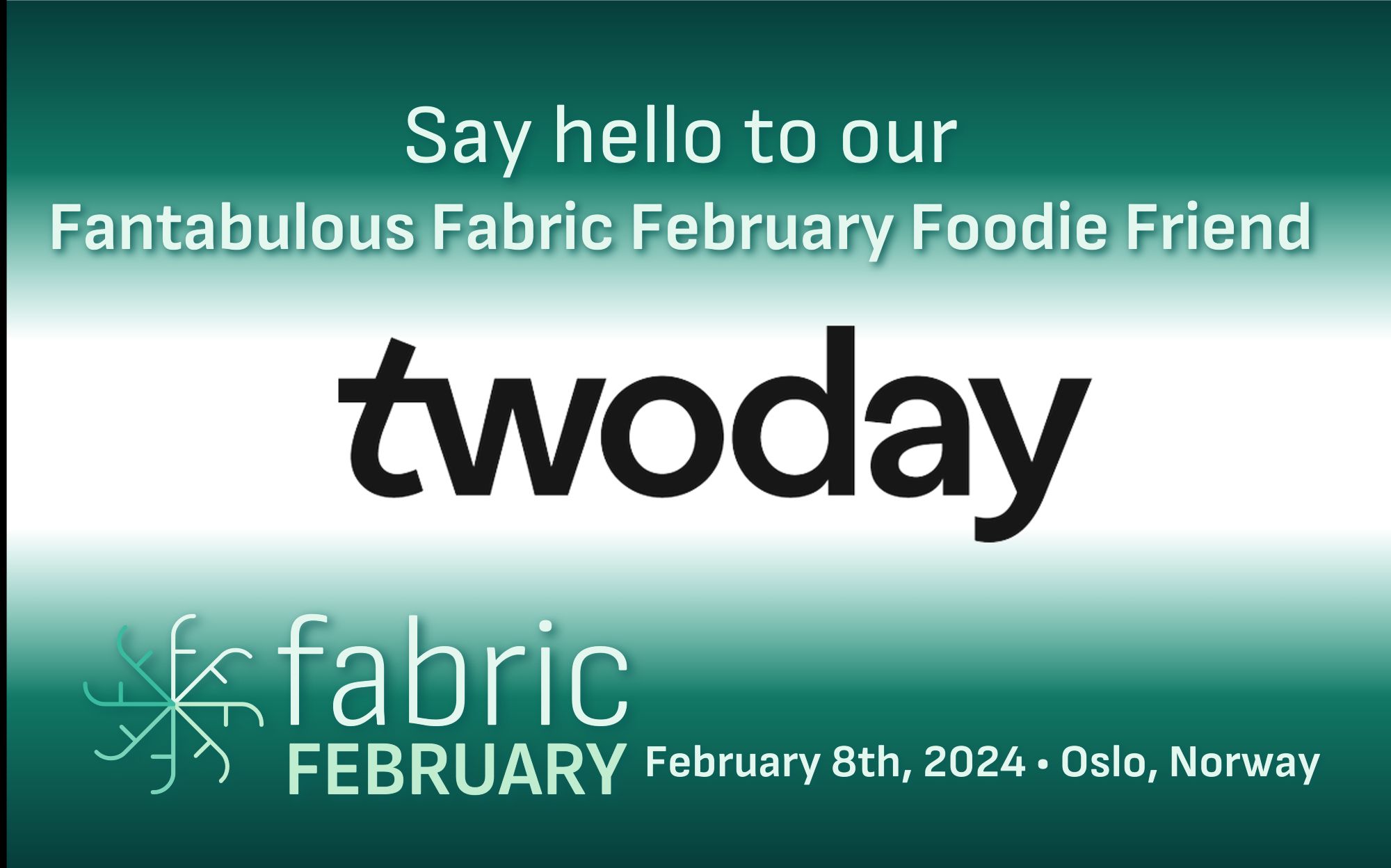 Say hello to our Fantabulous Fabric February Foodie Friend twoday!