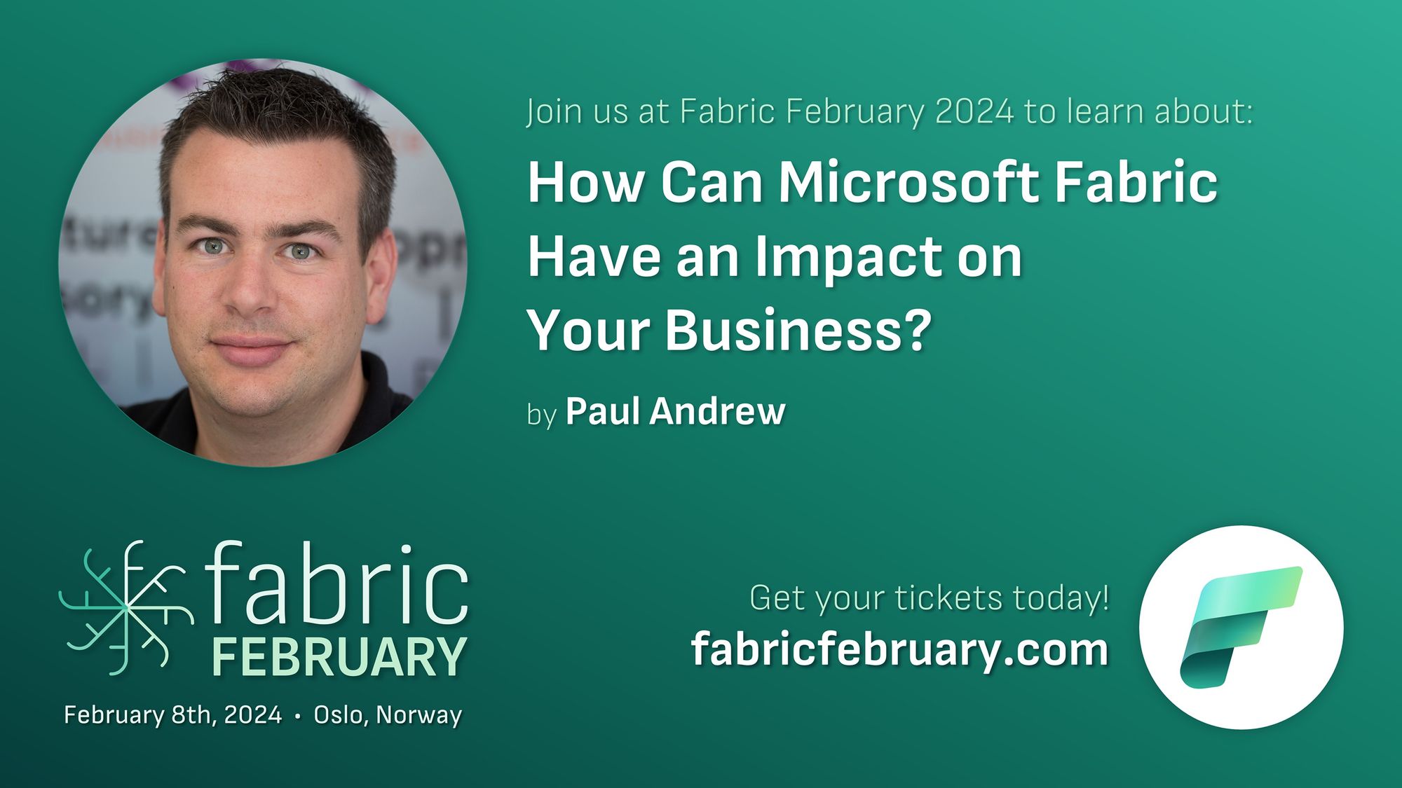 Paul Andrew is speaking at Fabric February 2024.