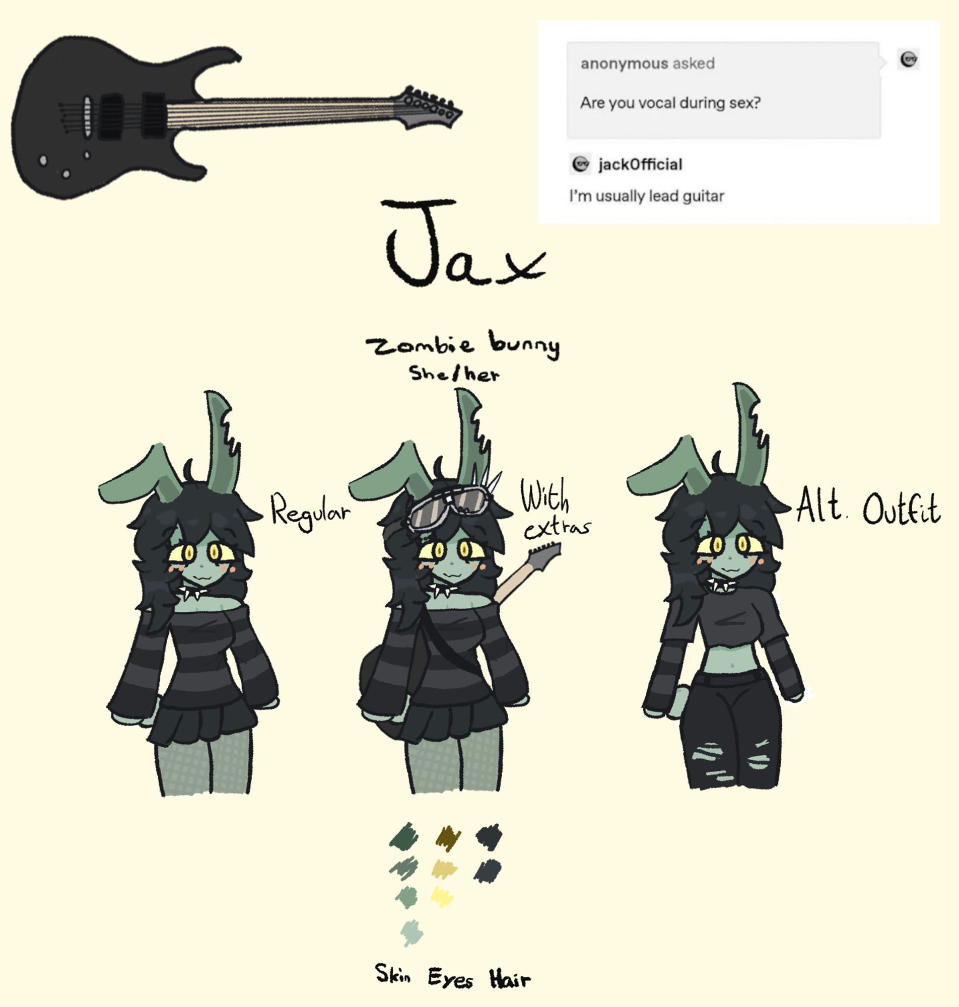 a reference sheet of my oc