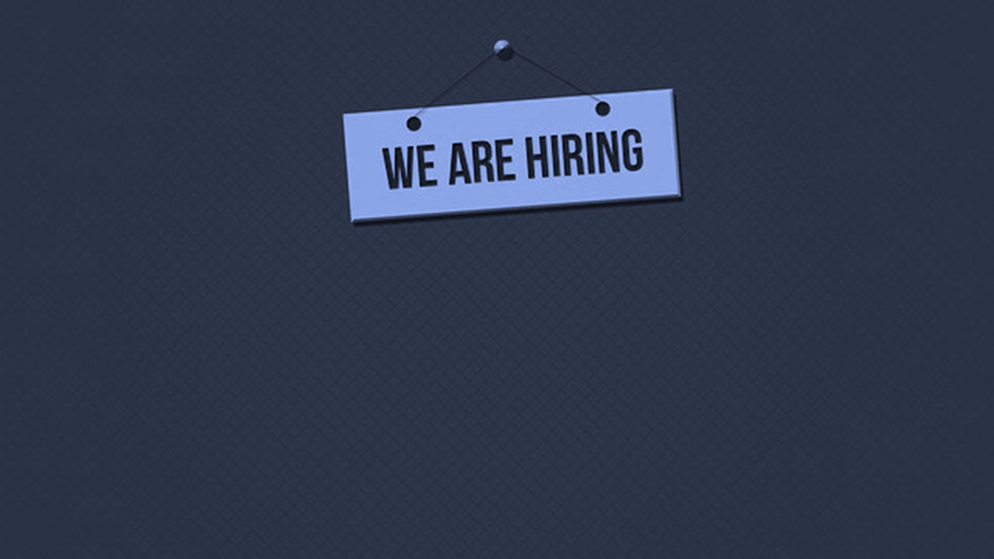 'We are hiring' sign