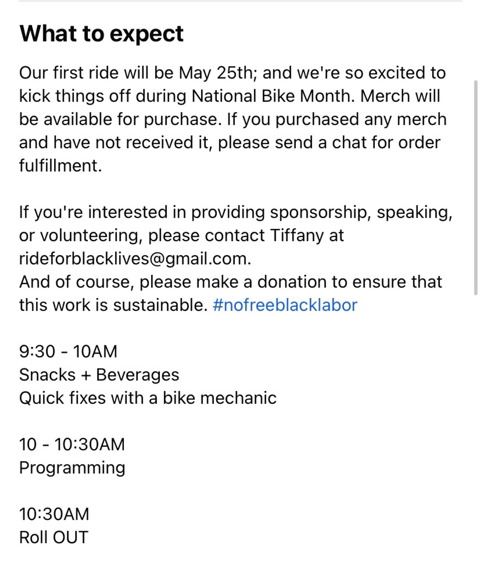 Ride 4 Black Lives Boston Bike Month Kick Off ride schedule