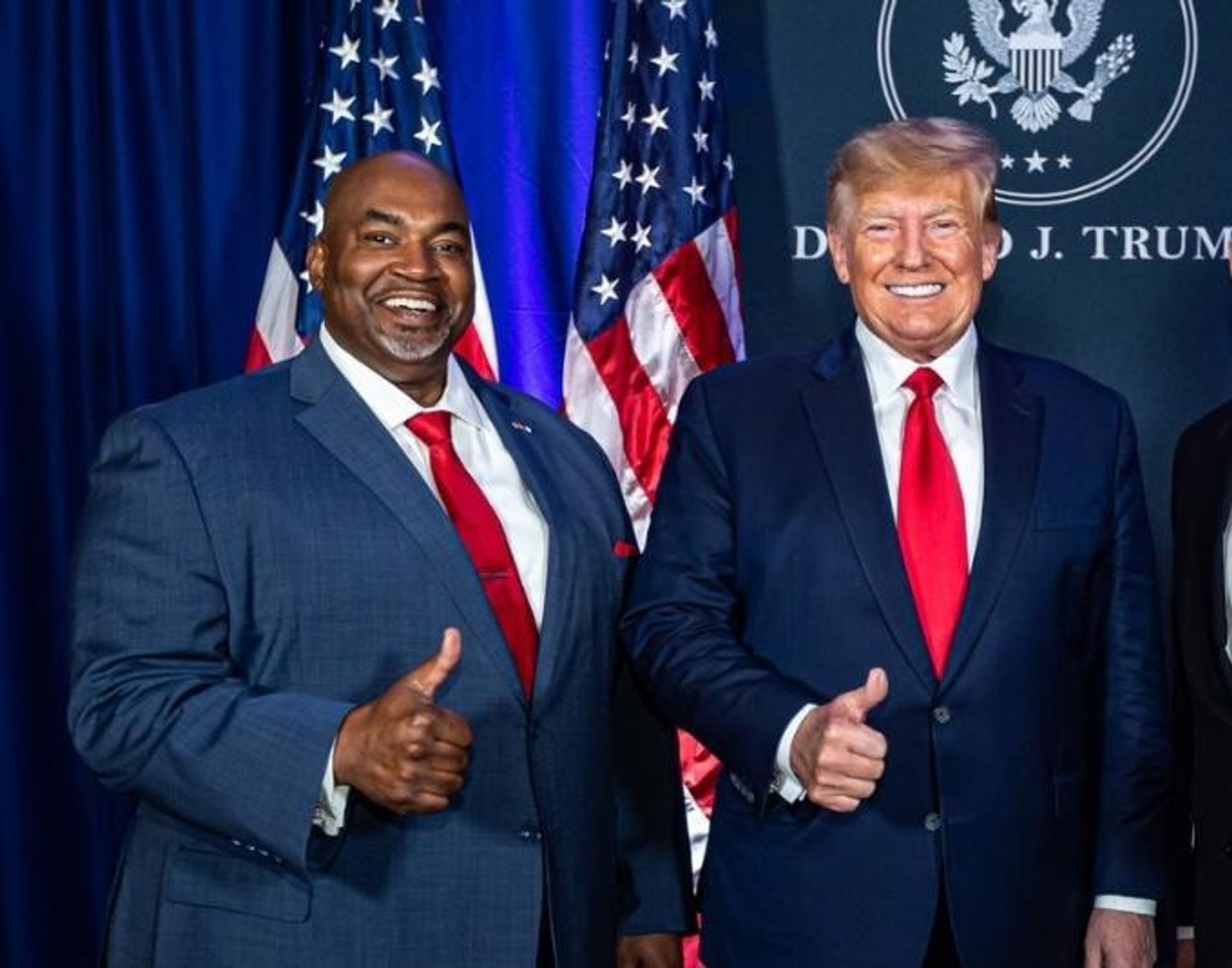 A picture of Donald Trump and Mark Robinson