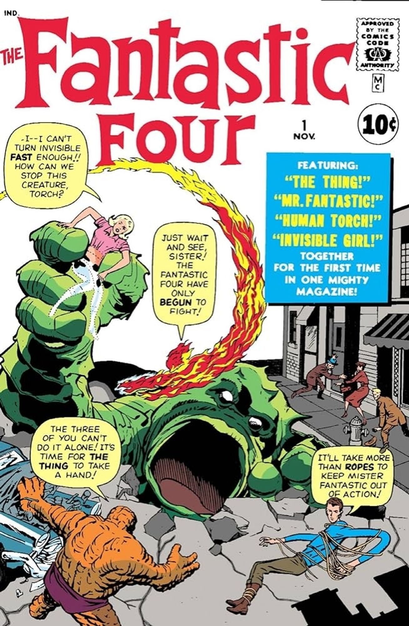 the classic cover of FANTASTIC FOUR #1.