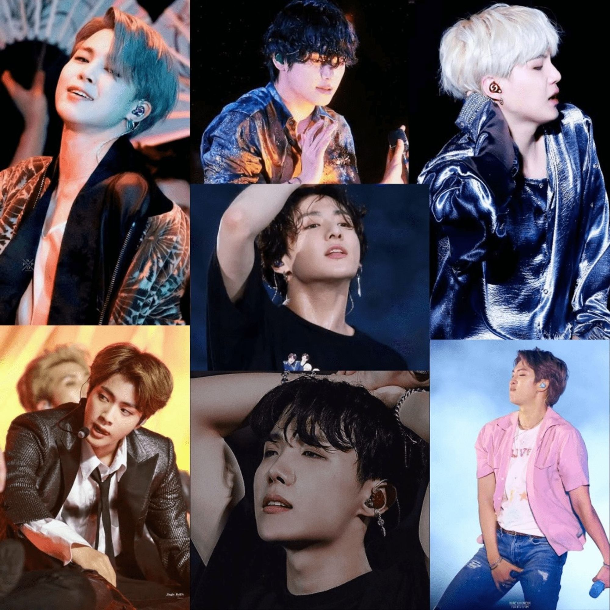 Collage of BTS members 💜