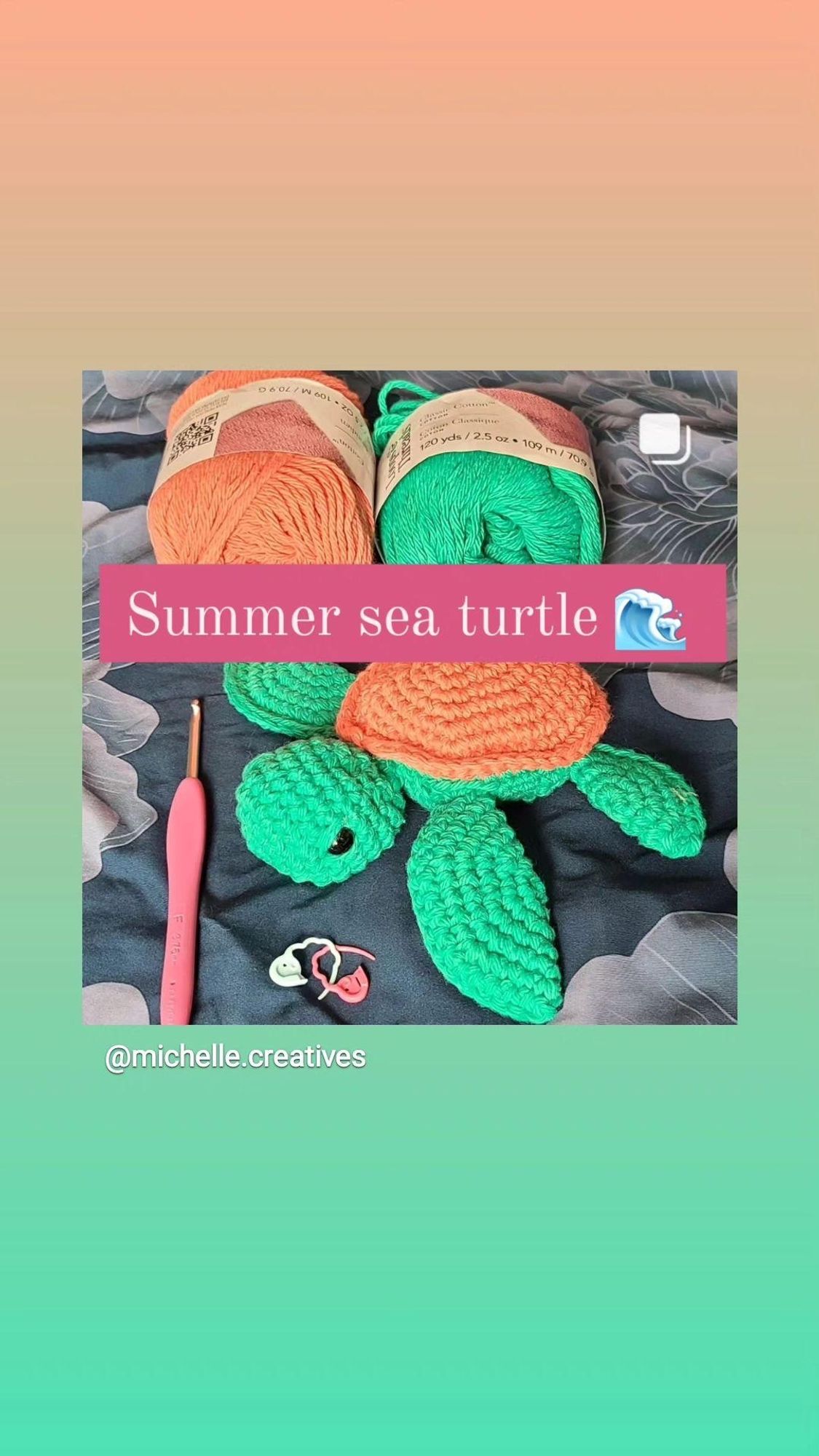 Amigurumi sea turtle