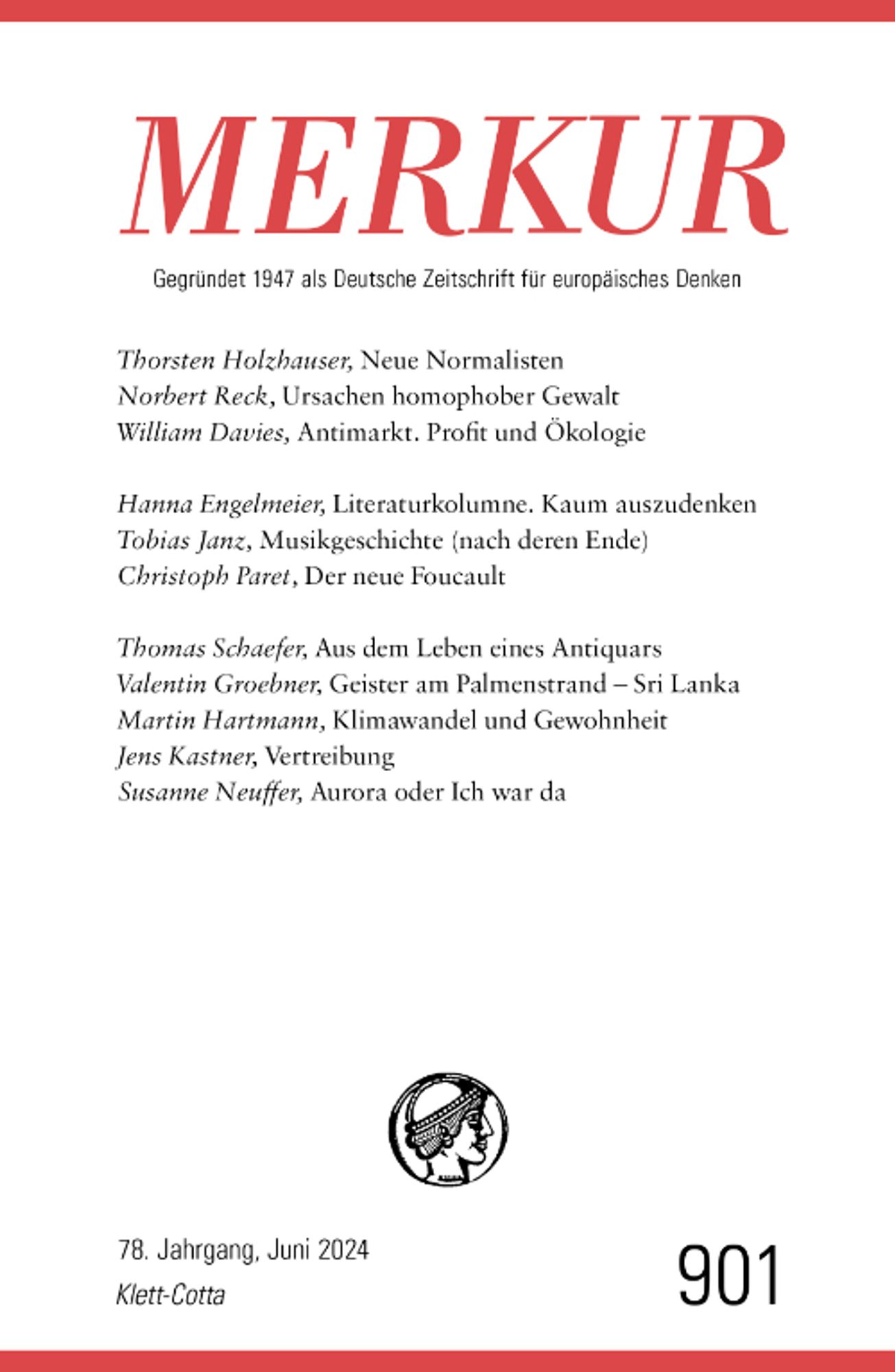 Cover der Juni-Ausgabe des Merkur