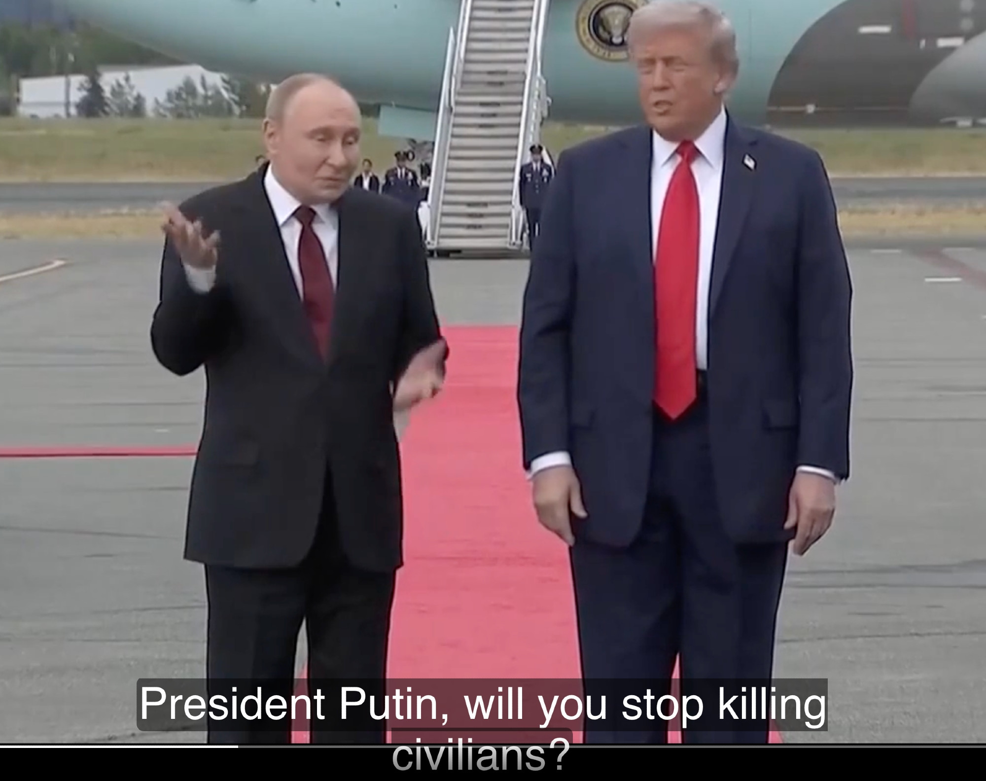 Putin shrugging shoulders as report asks if he will stop killing civilians 