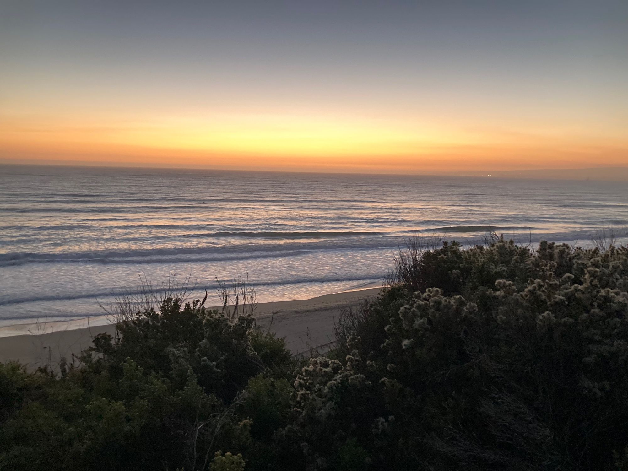 Manresa state beach at sunset