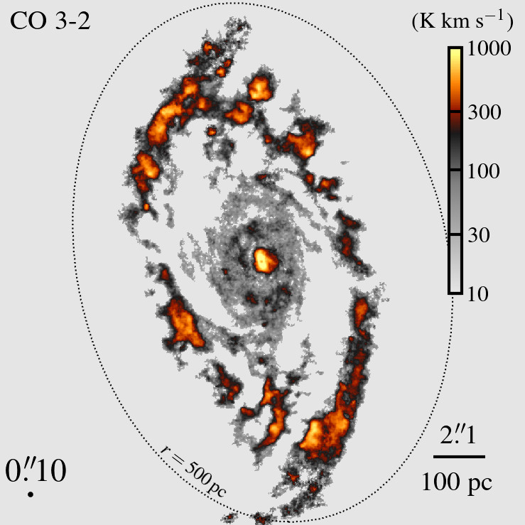 ALMA CO 3-2 map of the M95 galaxy's central starburst ring