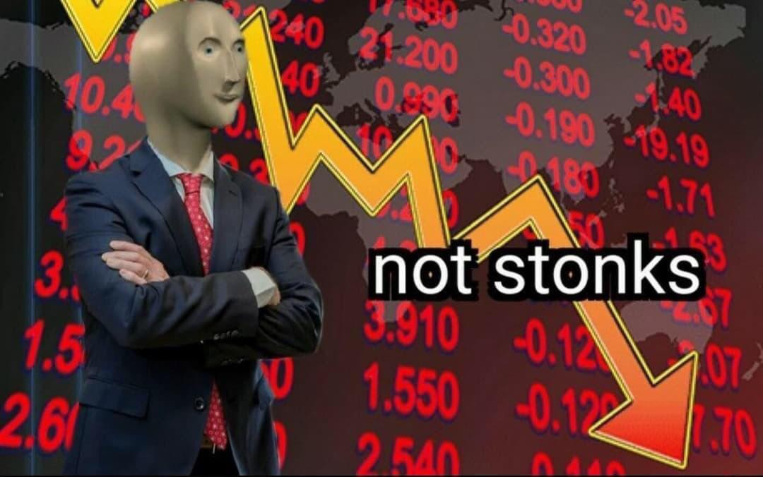 The "not stonks" meme.