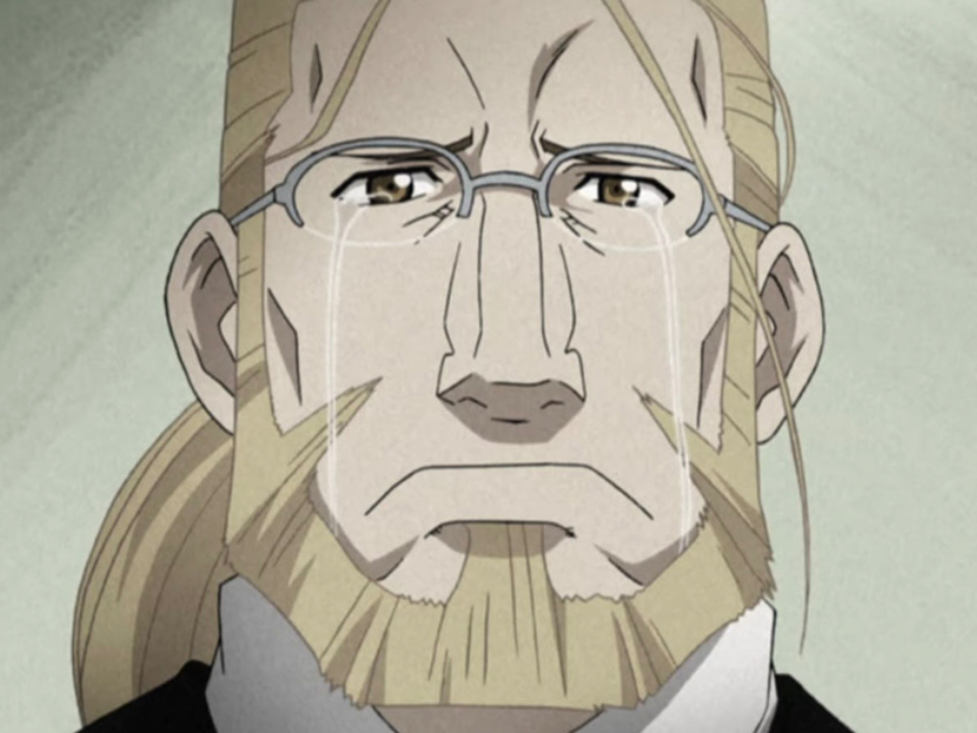 Van Hohenheim seen later on, crying like a big wuss.