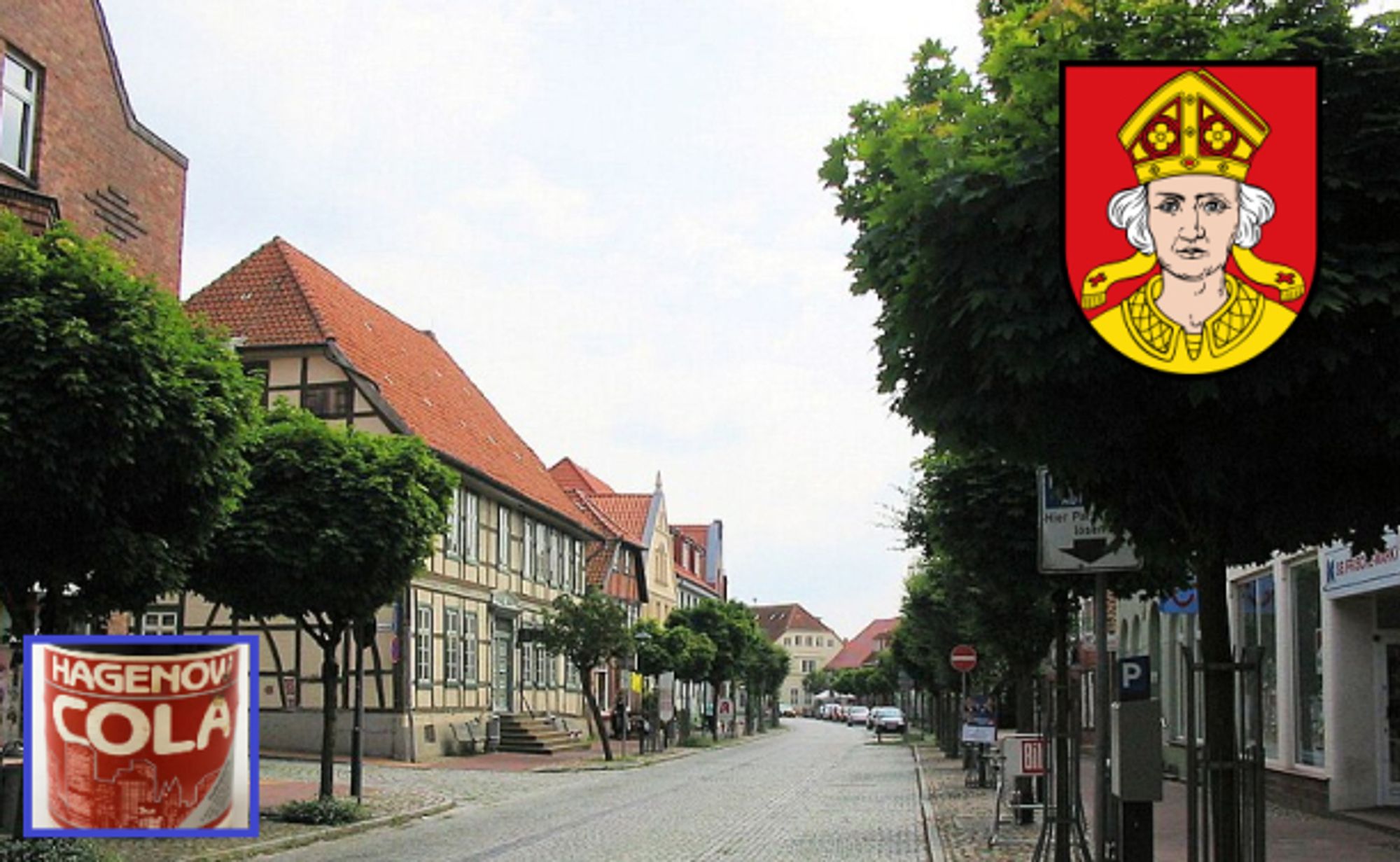 Mitteldeutschland NORD
Ludwigslust Parchim Region HEUTE
Einst der größte KREIS der DDR -> Hagenow

Stadt mit "Bischof von Paris" als Wappen
Abdruck erstmals 1420

Ausser Schleswig Holstein Stadt
Mölln
wohl nur noch mit
Schweden Ort Säffle Städtepartnerschaft
bei Norwegen da

Bild
Lange Straße Hagenow

Credit Bild Niteshift (talk) CC3.0

Bild mit Disco Wasser
Aufkleber KONSUM Betrieb Hagenow Getränke
Echtes Regionalprodukt einst - manche heben sowas auf