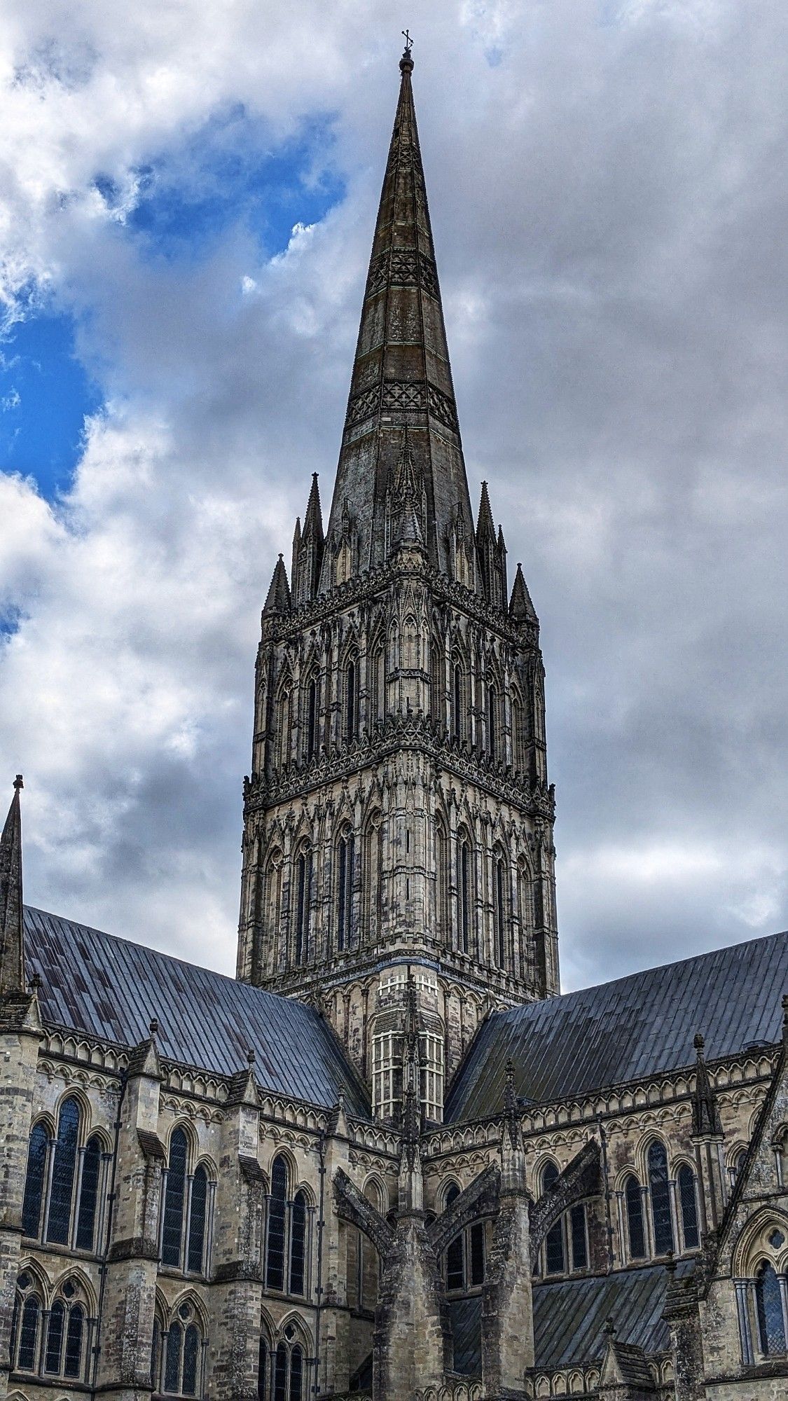 Salisbury cathedral spire.