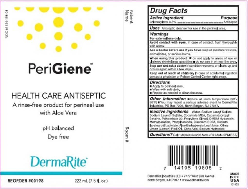 PeriGiene
HEALTH CARE ANTISEPTIC
A rinse-free product for perineal use
with Aloe Vera