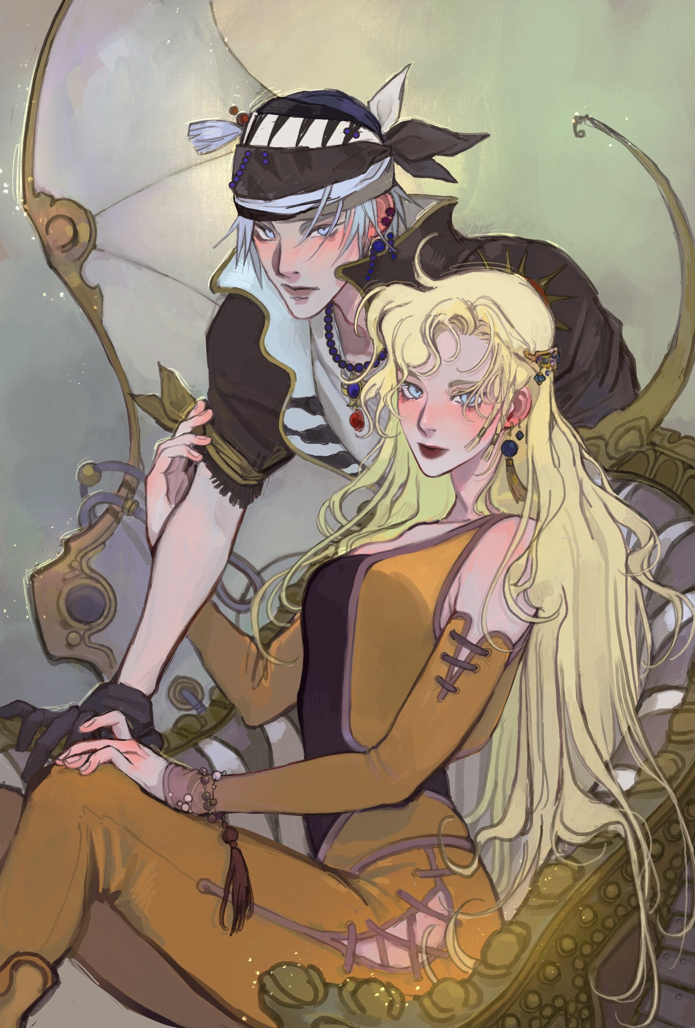 Locke Cole and Celes Chere illustration from my favorite game, Final Fantasy VI. 