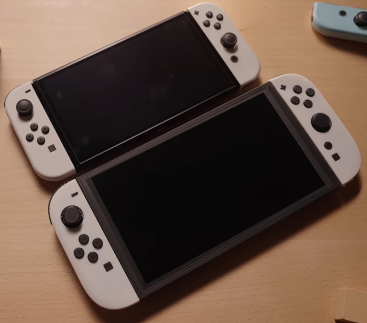 Original Switch next to a mock up of the rumored Switch successor.