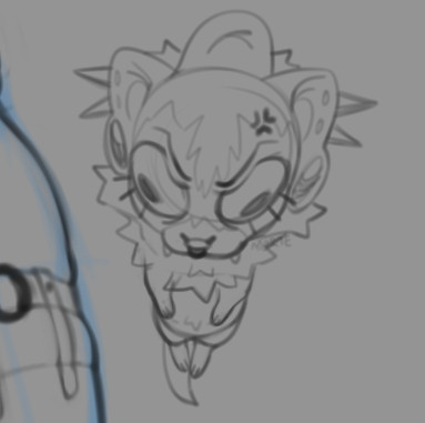 my sona (ferret) being angry and getting scruffed
