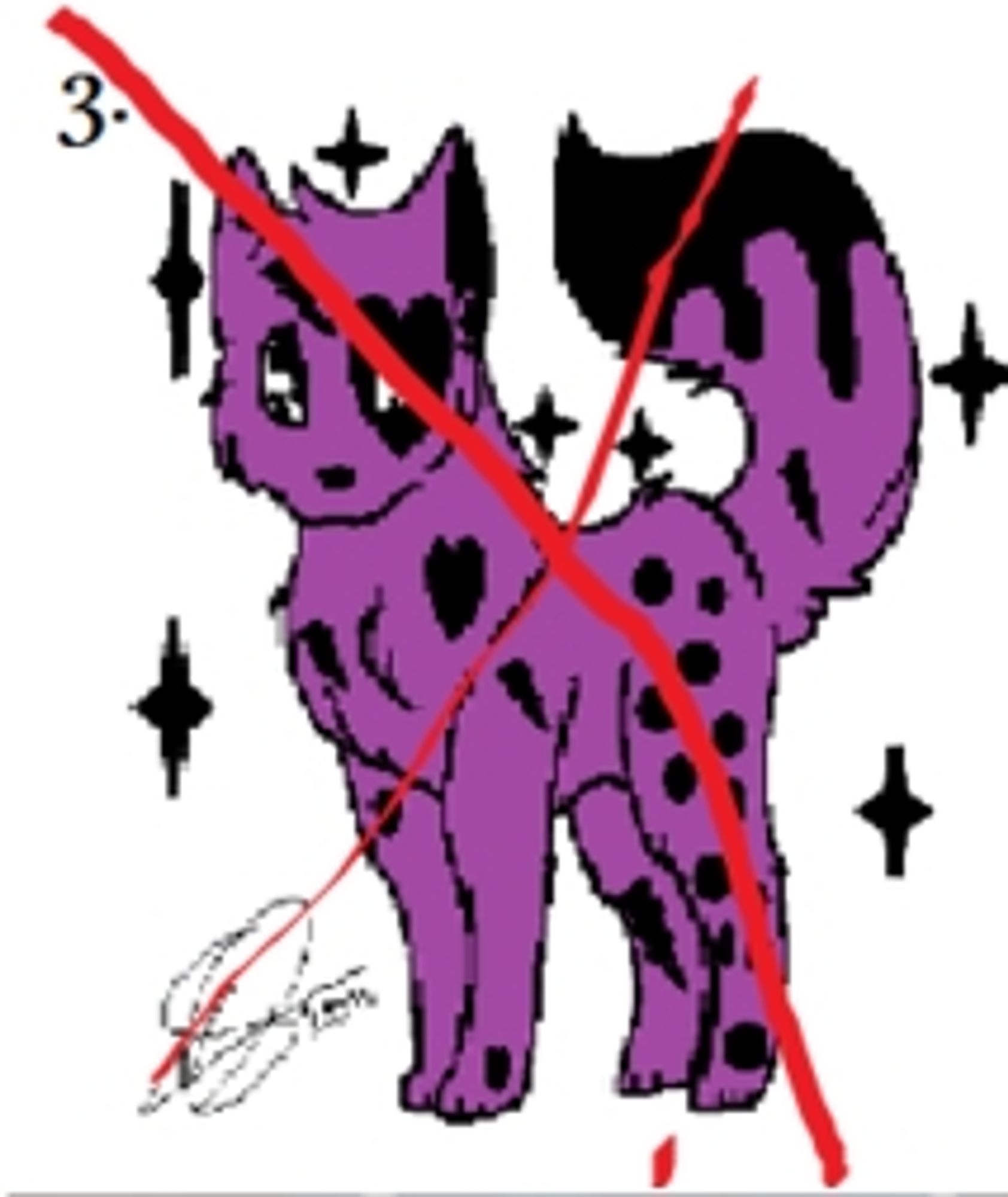 Black and purple cat that is 2010's sparkle dog style