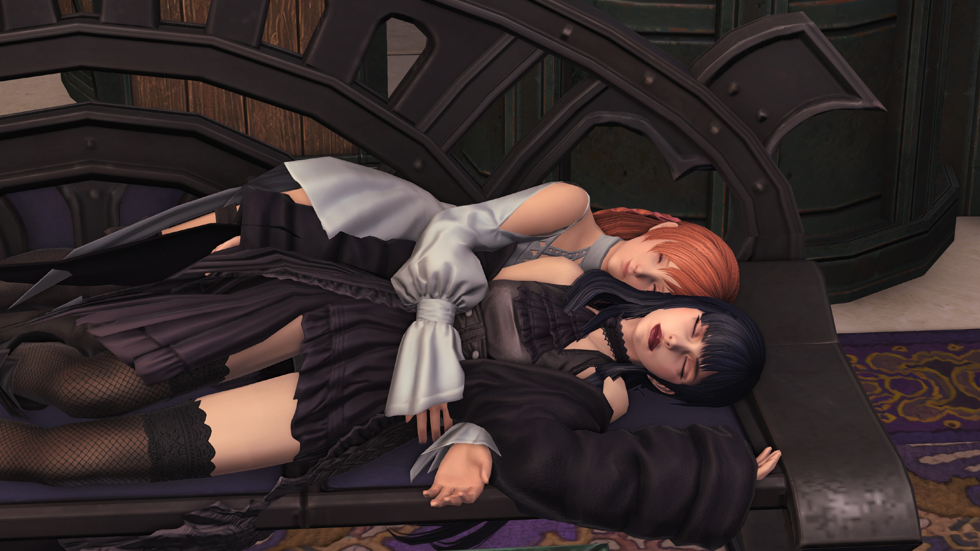 Gaia has given up and lies down too, Ryne smiles like an idiot and hugs her as they both take a nap together.