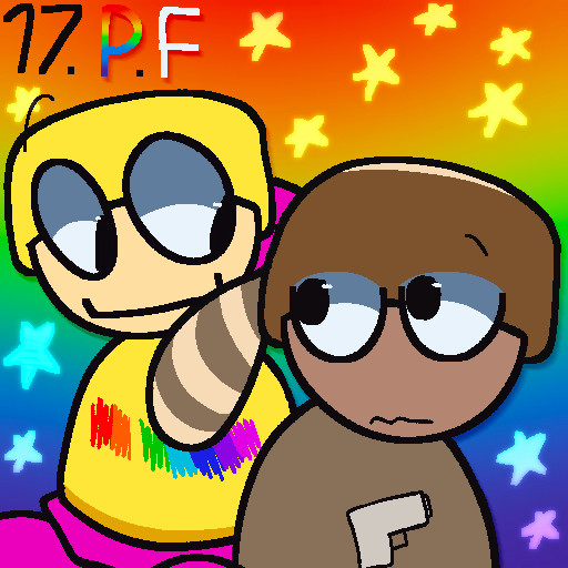 A digital drawing of Cameo and Hunter from Phobic Funkin’