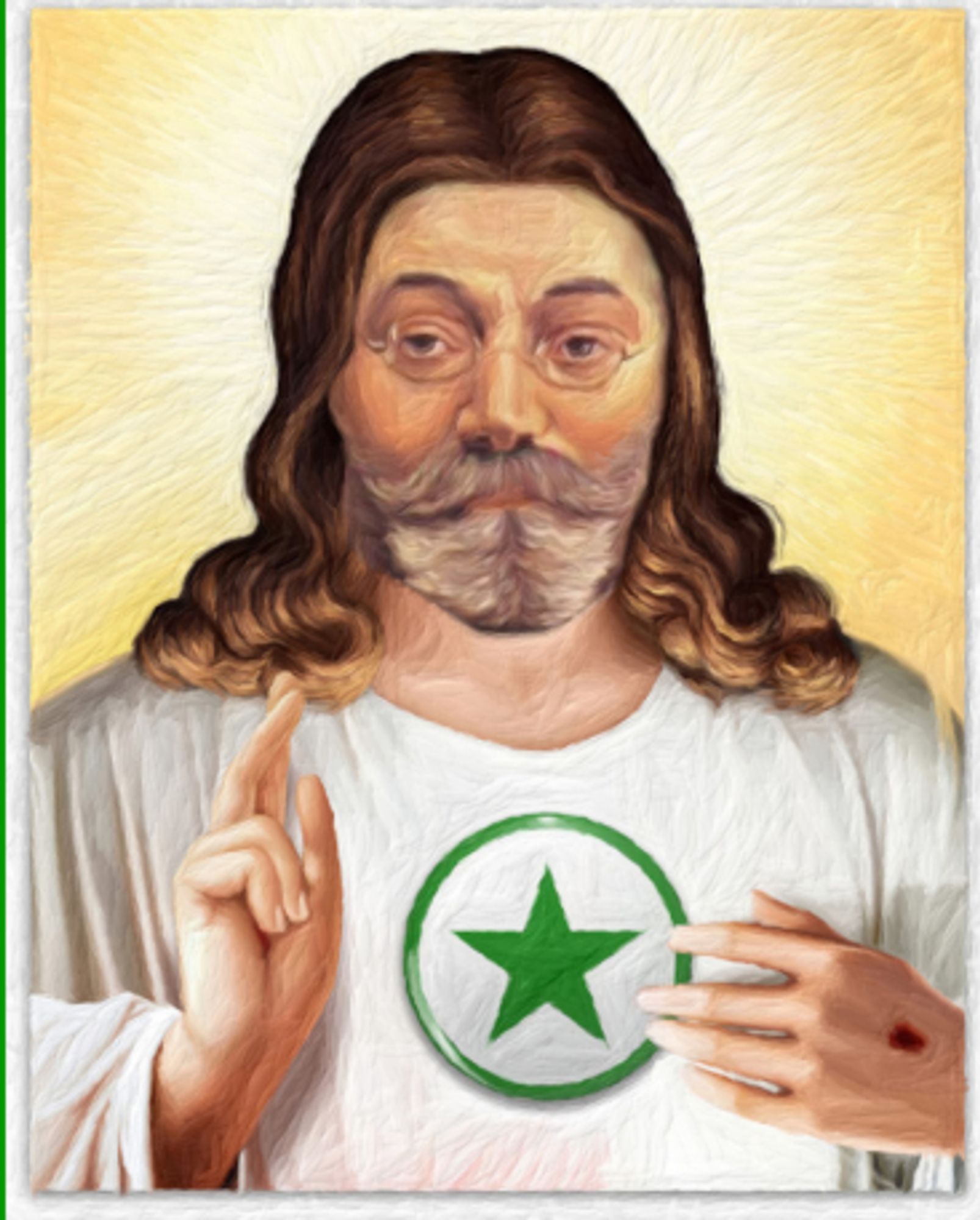 [en] Lazarus Zamenhof, creator of Esperanto, dressed as Jesus Christ. [eo] Ludoviko Lazaro Zamenhof vestita kiel Jesuo Kristo.