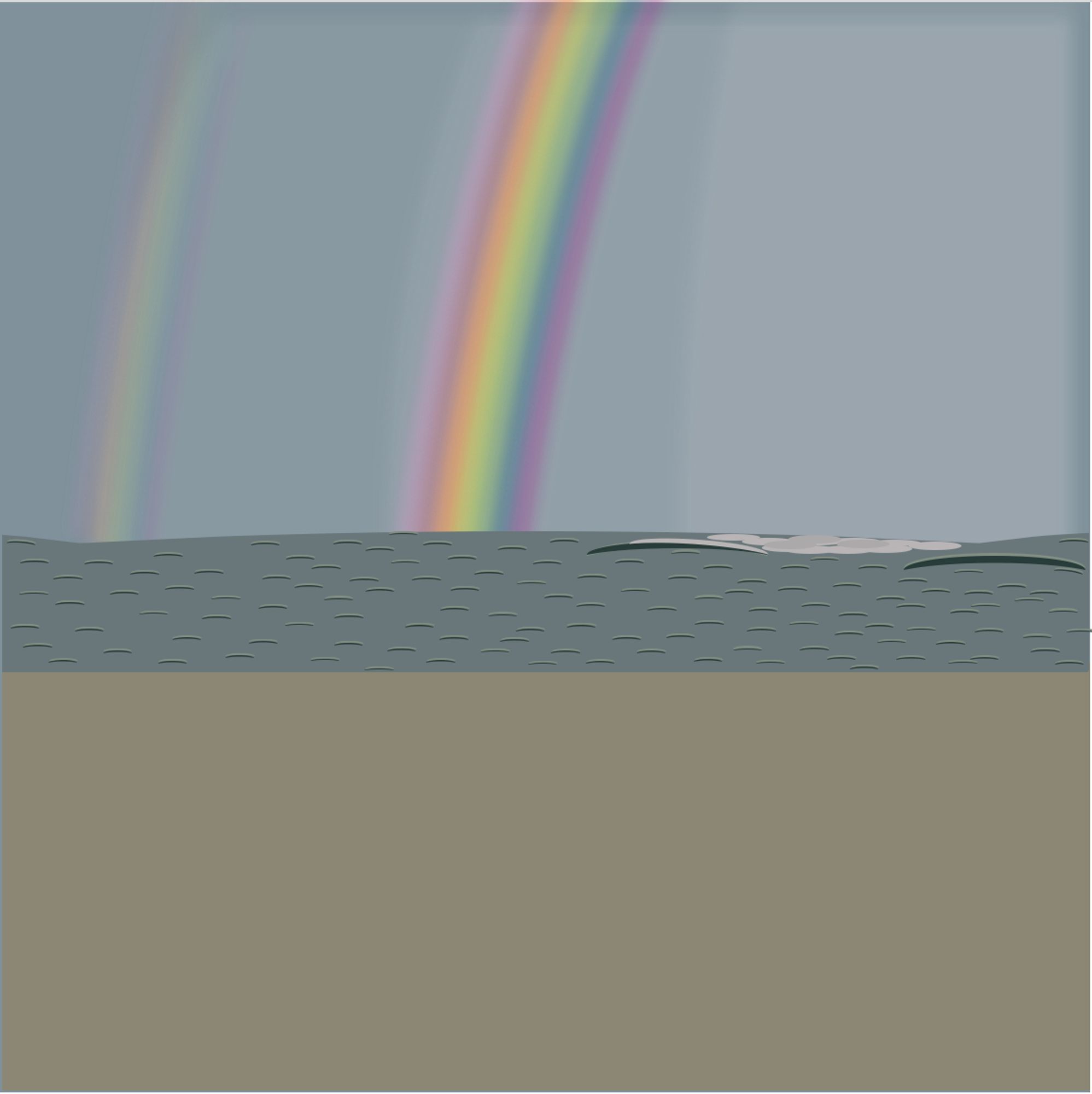 Plage et arcs en ciel en Powerpoint art