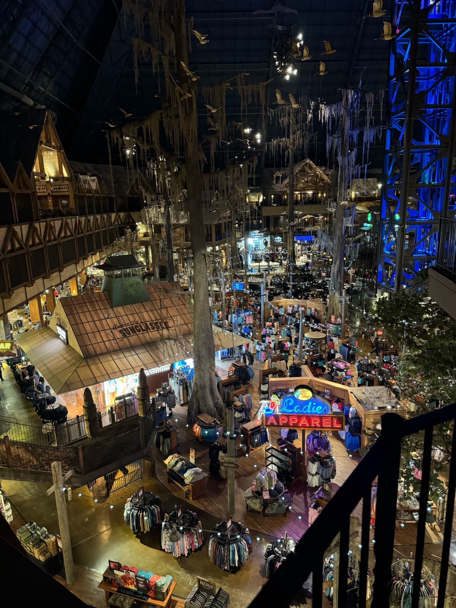 View inside bass pro shop pyramid