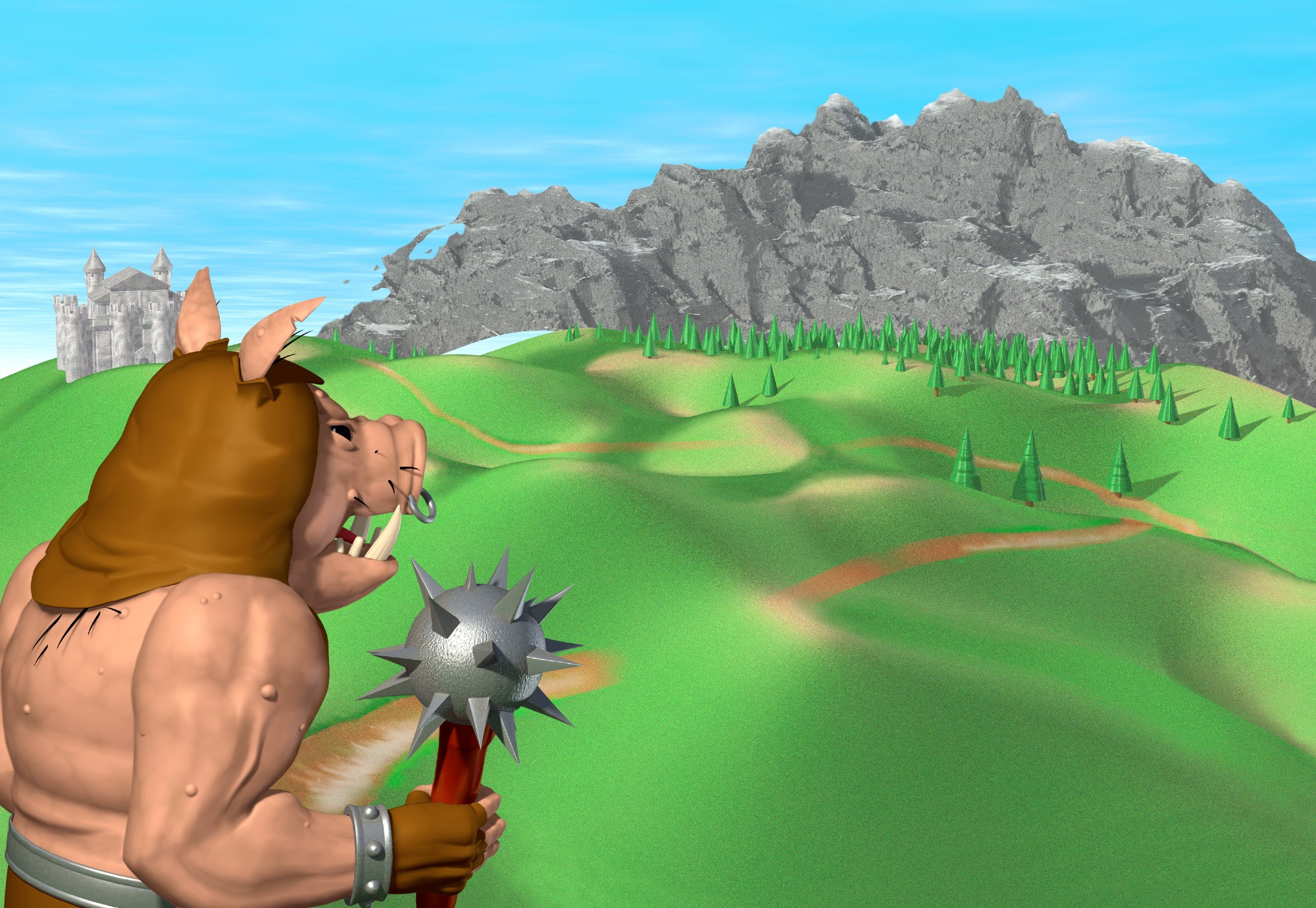 The box art for Quest 64, but it's just the warthog enemy and nobody else.
