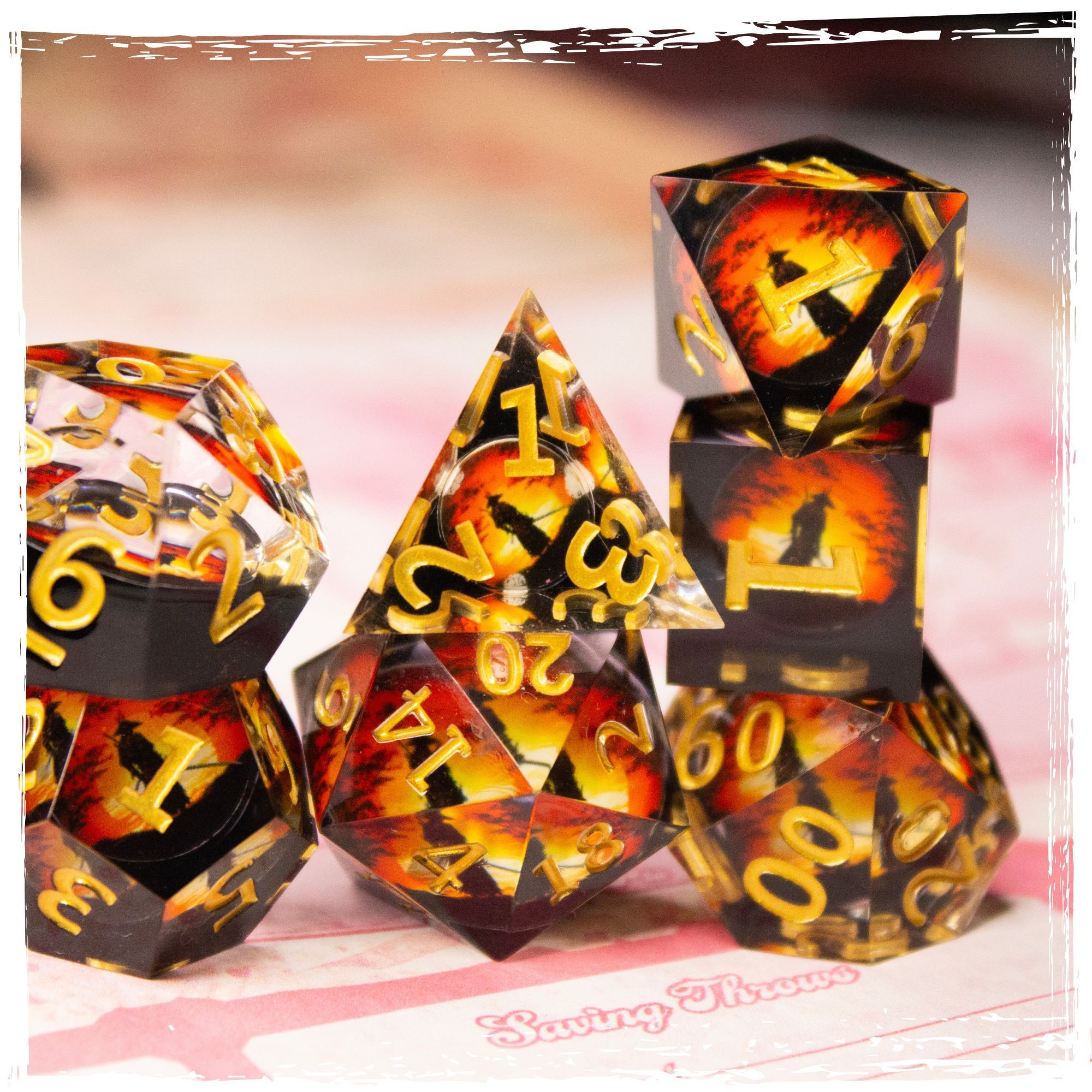 Ronin Sunrise 7pc Dice Set