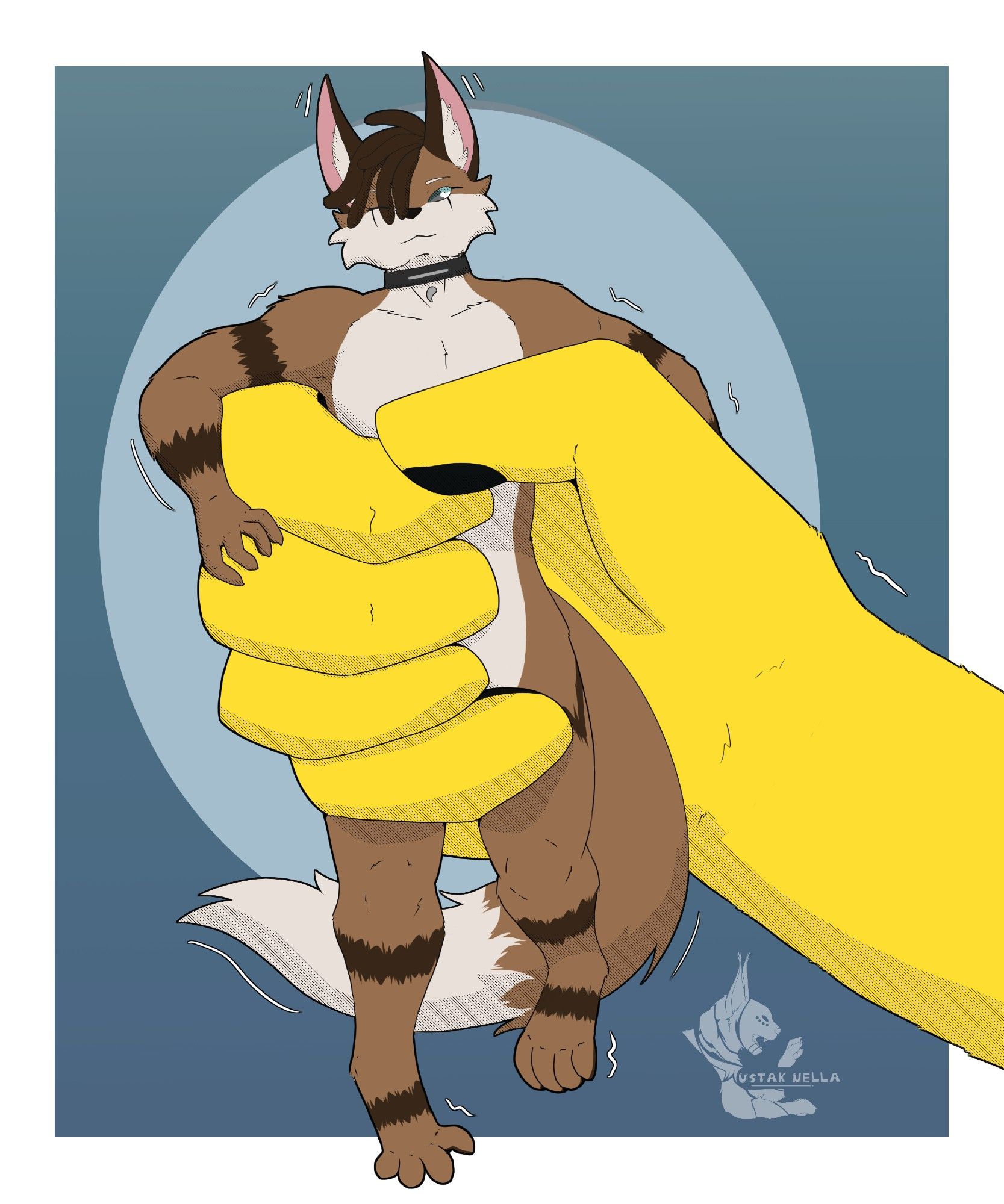 macro furry holding a micro furry