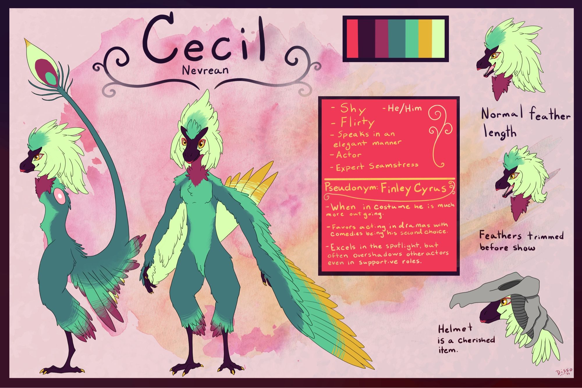 ref sheet of cecil the nevrean from antonarcana