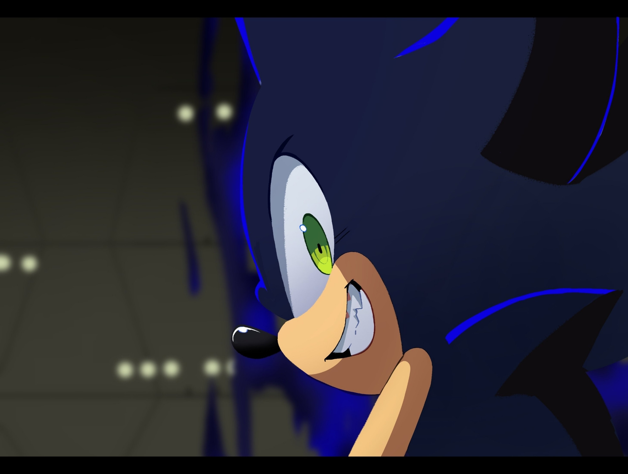 Redraw of a scene from Sonic X featuring Dark Sonic 🌱