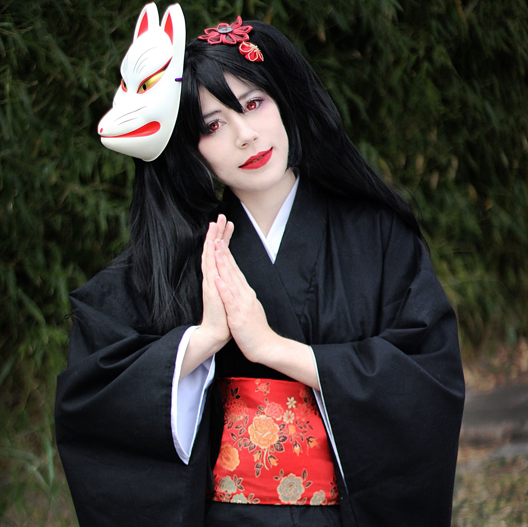 me wearing a selfmade Hatune Miku cosplay - its her Yukata from the Song: Musunde Hiraite Rasetsu to Mukuro