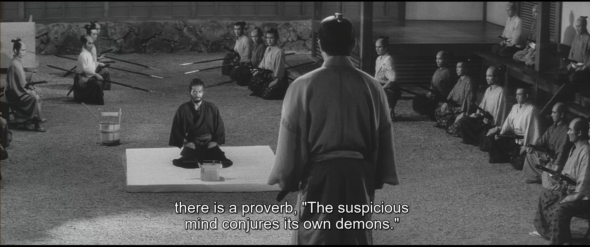 Harakiri (切腹, Seppuku, 1962) is a 1962 Japanese jidaigeki film directed by Masaki Kobayashi. The story takes place between 1619 and 1630 during the Edo period and the rule of the Tokugawa shogunate. It tells the story of the rōnin Hanshirō Tsugumo, who requests to commit seppuku (harakiri) within the manor of a local feudal lord, using the opportunity to explain the events that drove him to ask for death before an audience of samurai. The film continues to receive critical acclaim, often considered one of the best samurai pictures ever made.