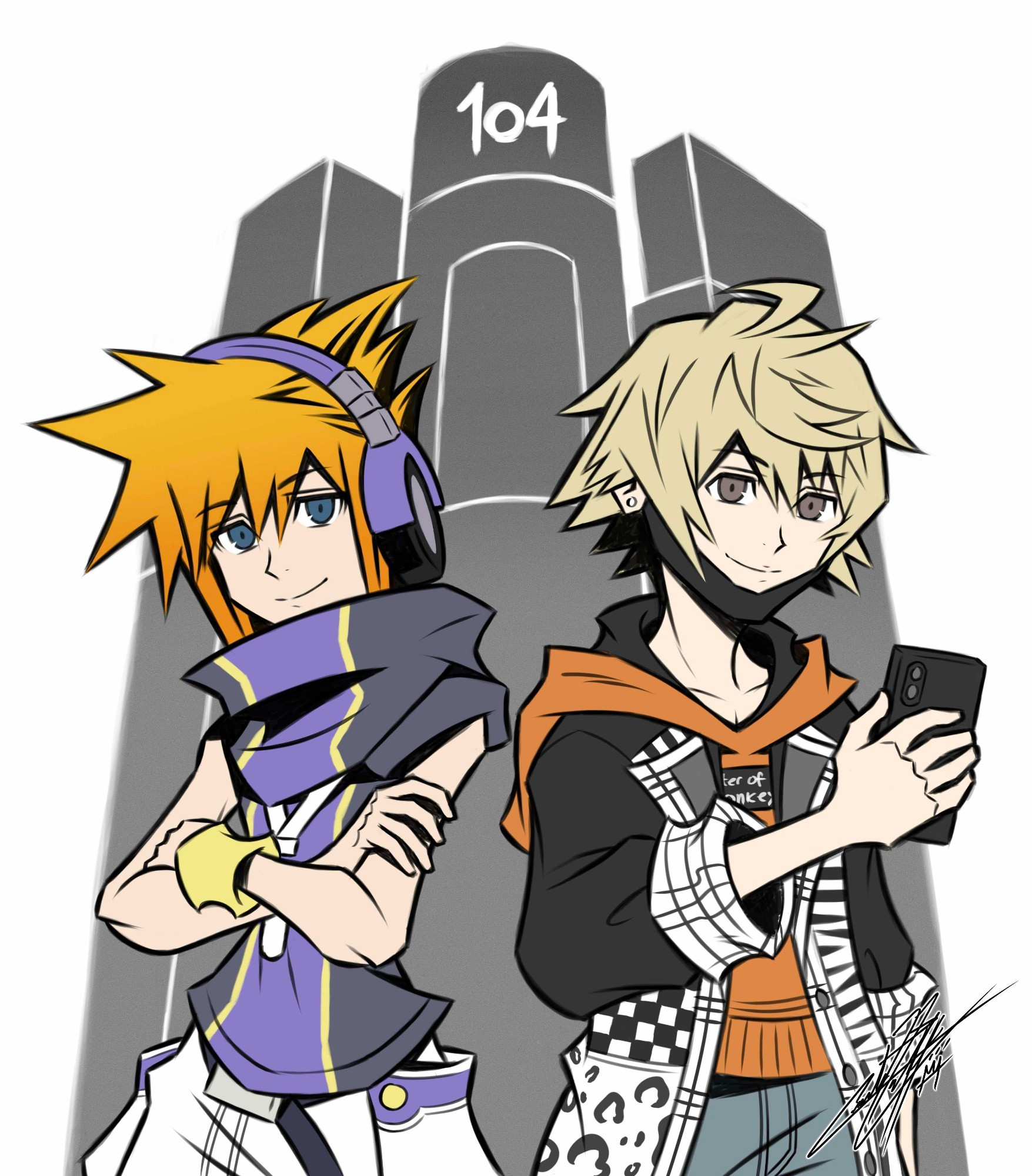 My 17th anniversary and 3rd anniversary Illustration for TWEWY and Neo TWEWY 