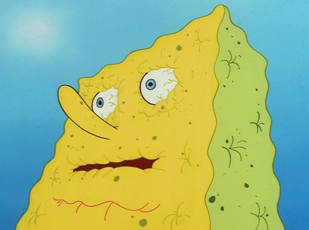 Dry spongebob. From the episode where he goes into Sandy's house without a helmet, claiming "pssht I ain't need no water" but, he did need water. 