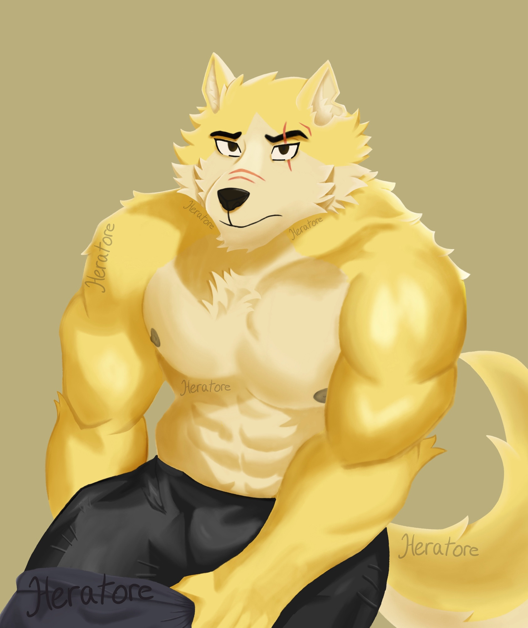 Digital art of the character Cooper from the visual novel “Remember the Flowers” getting ready for his day.