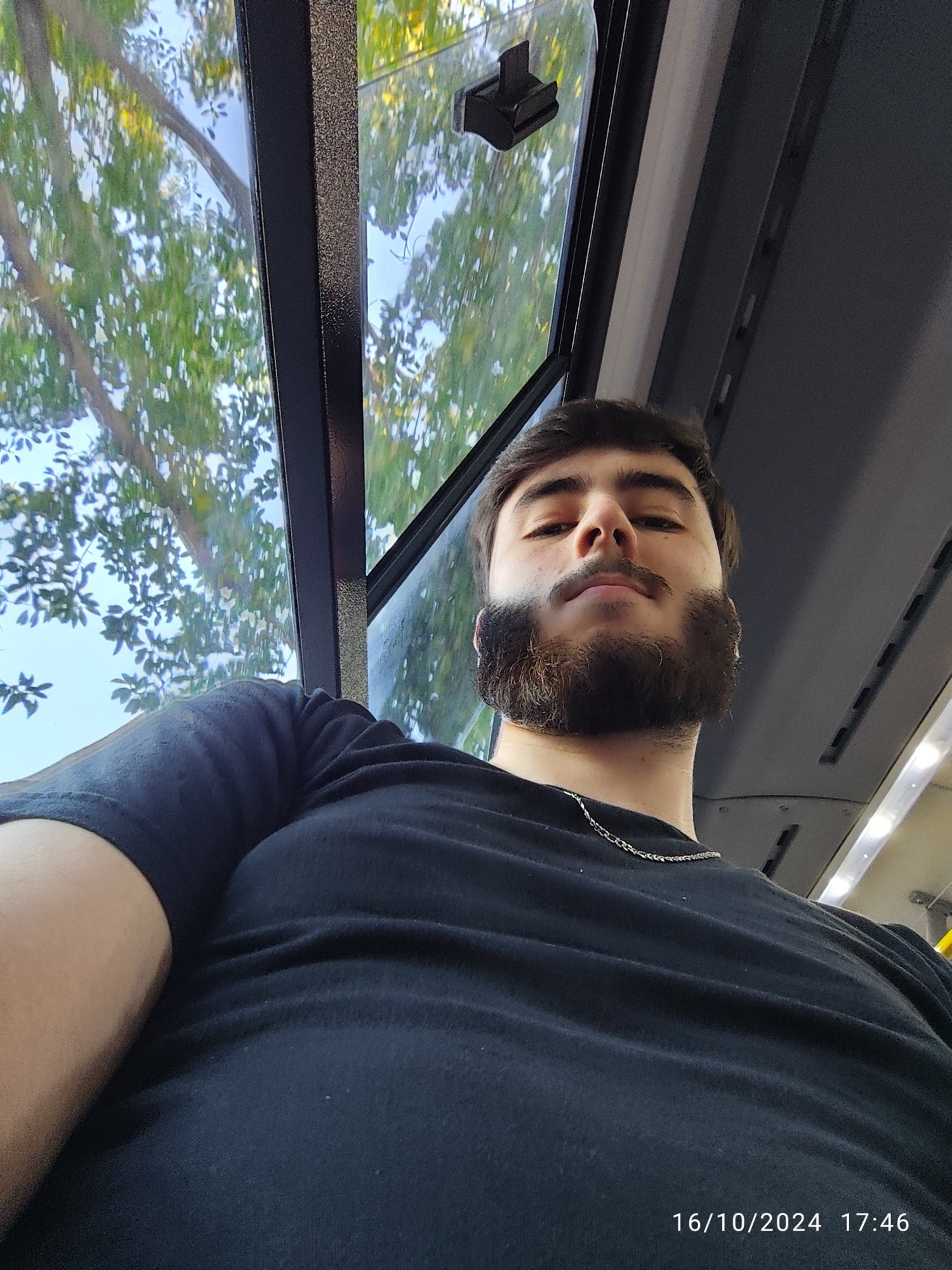 Uma foto minha no ônibus 