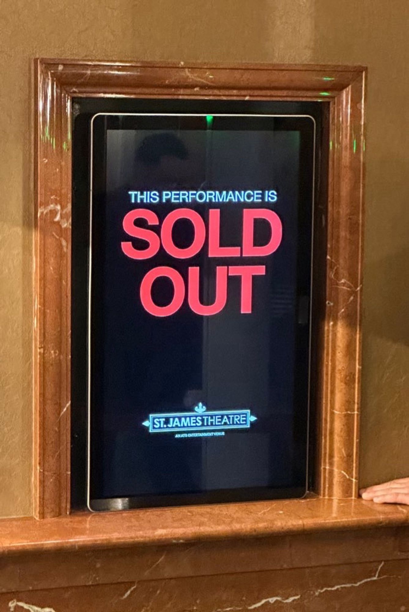 This performance is SOLD OUT. 

[In Sunset Boulevard font.]