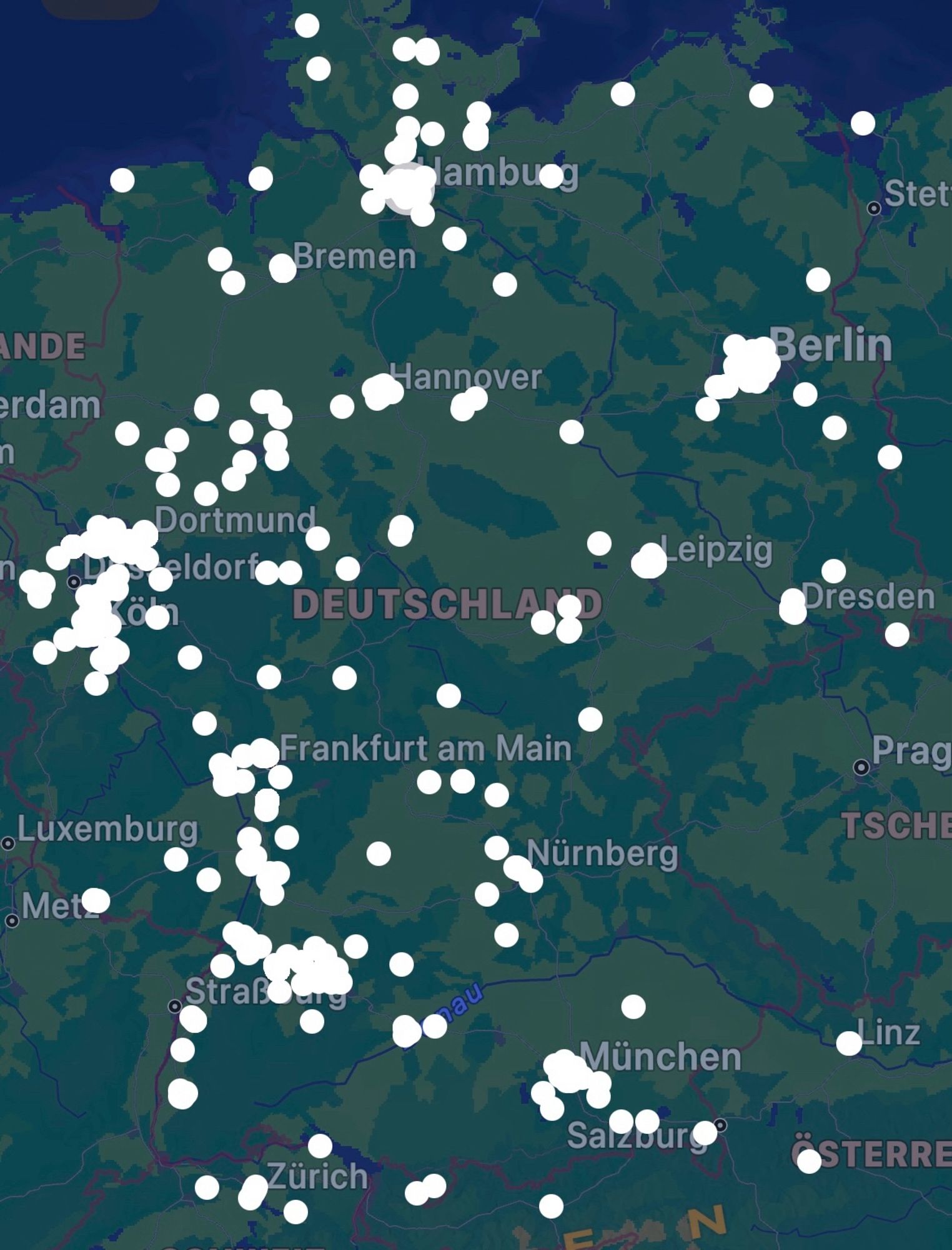 Screenshot Critical Maps App Lichter für Natenom