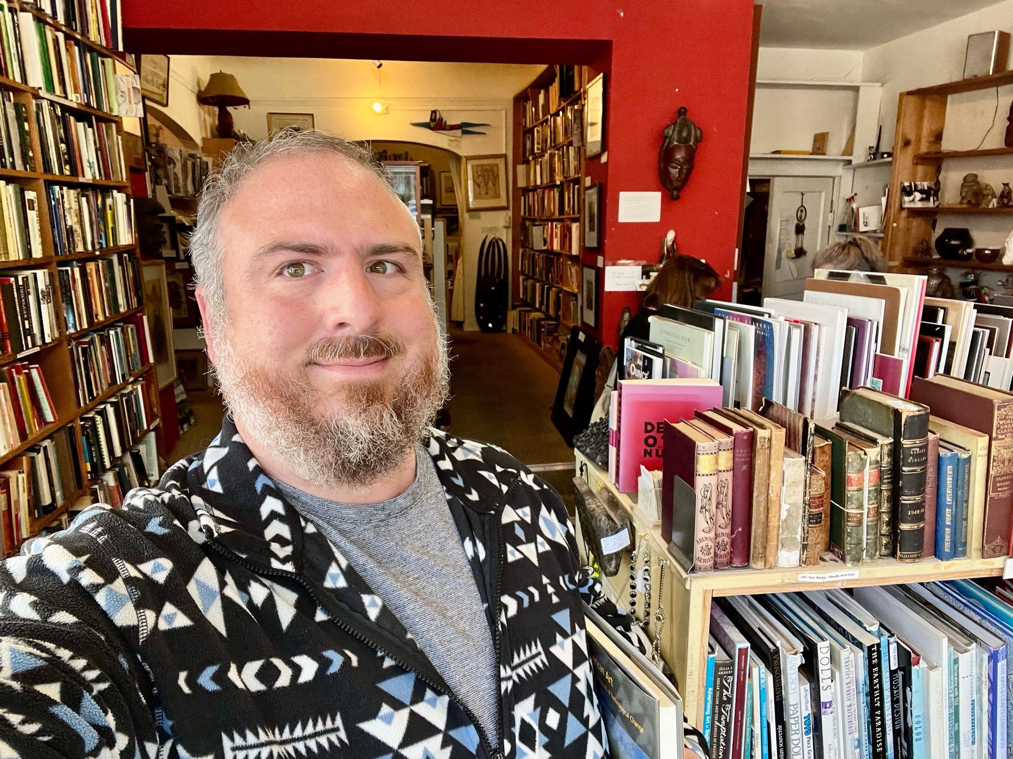 Me, in a used bookstore. Shocking.