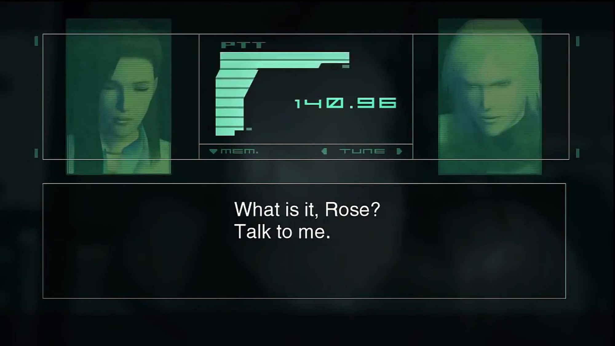 A screenshot from Metal Gear Solid 2