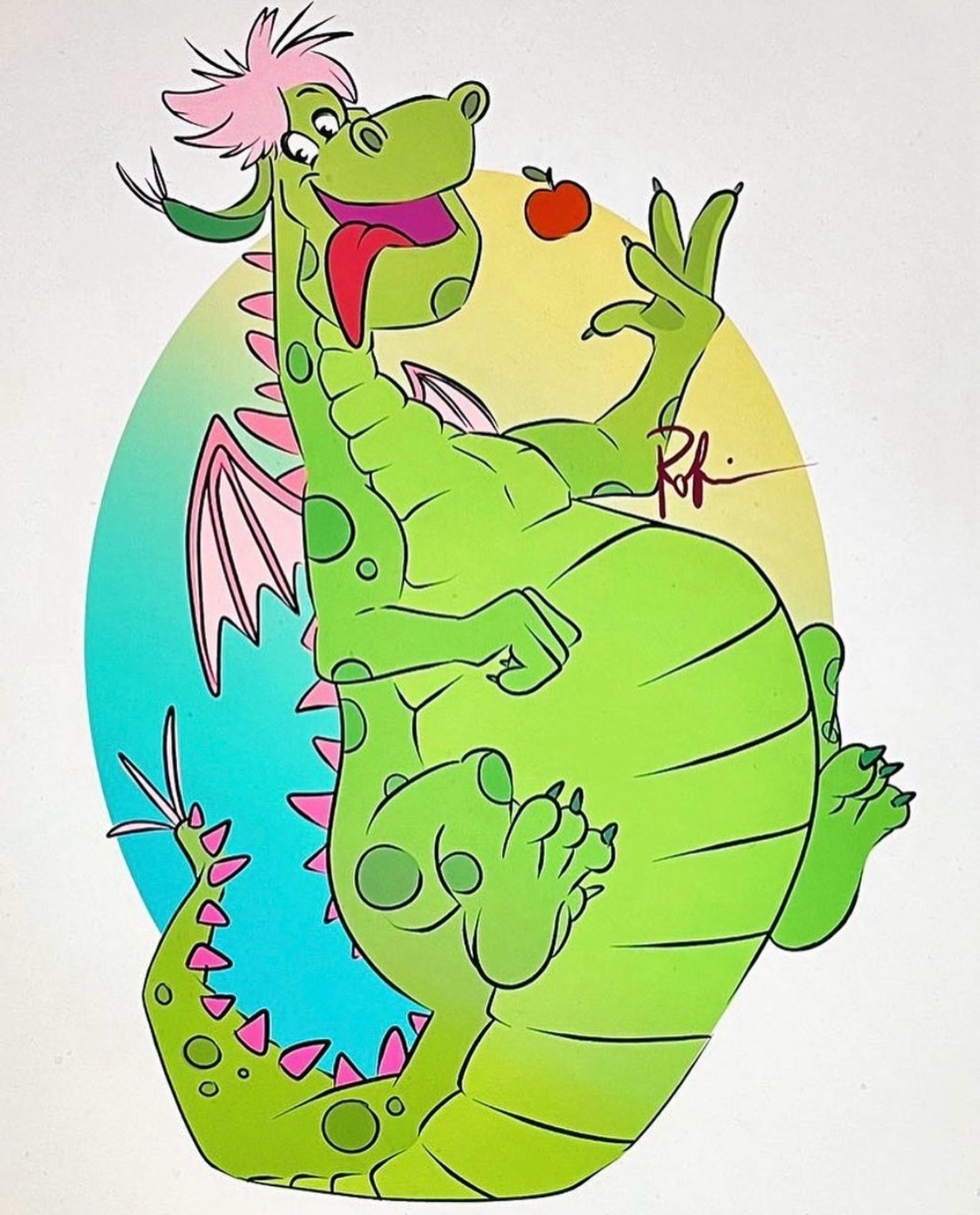 My drawing of Pete’s Dragon from 1977