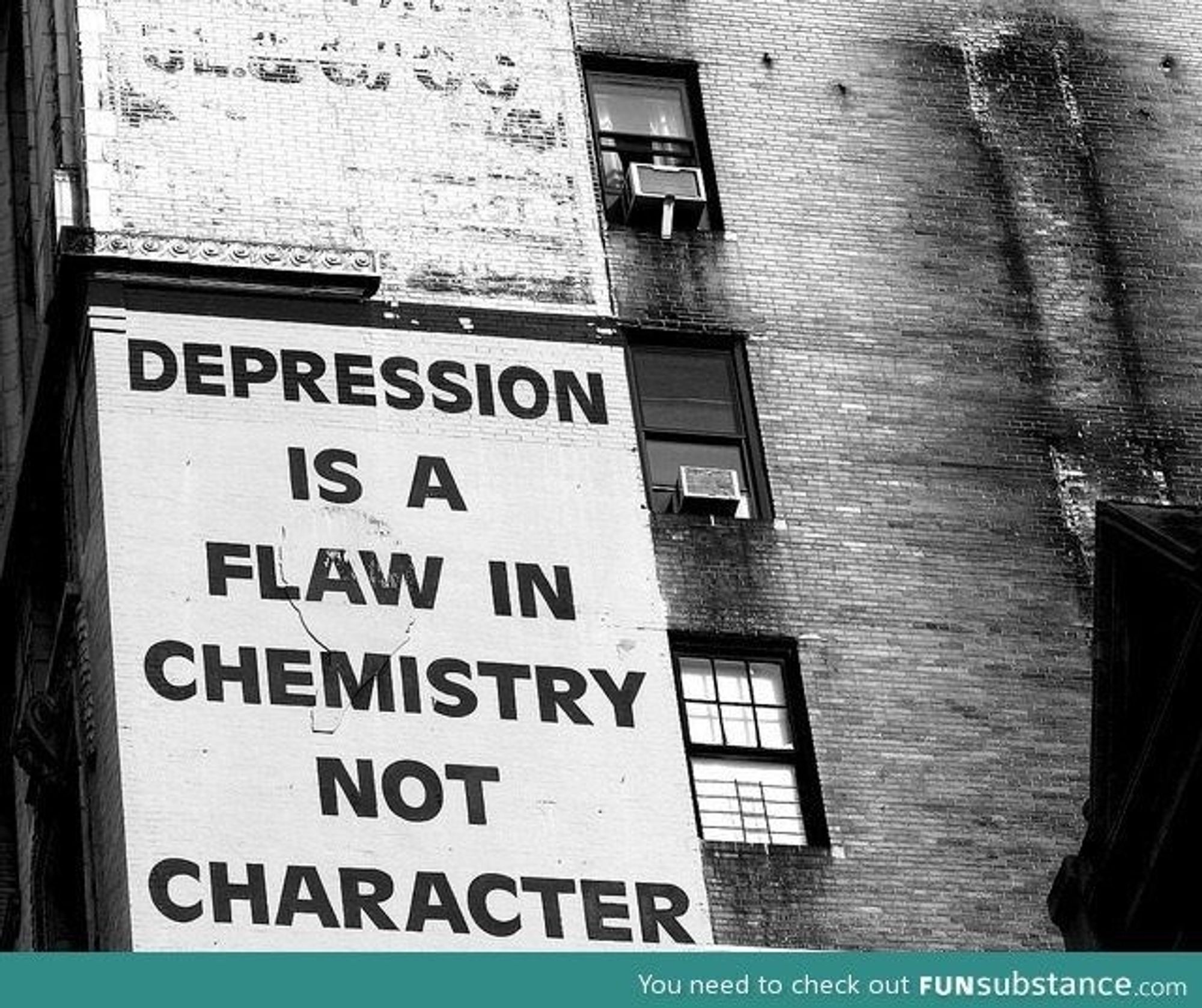 DEPRESSION IS A FLAW IN CHEMISTRY NOT CHARACTER