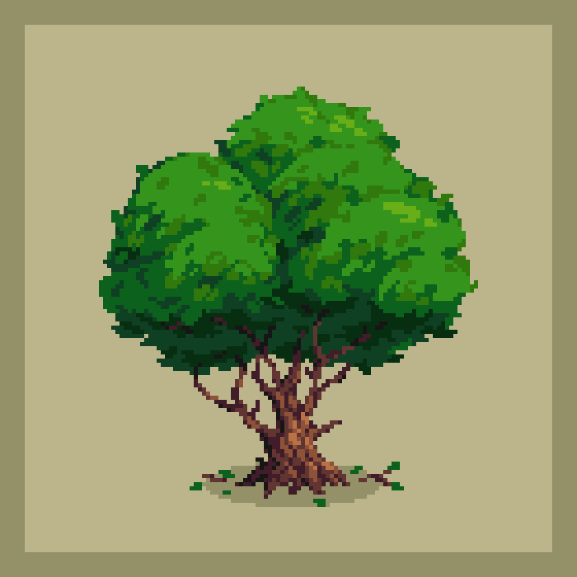 pixel art tree