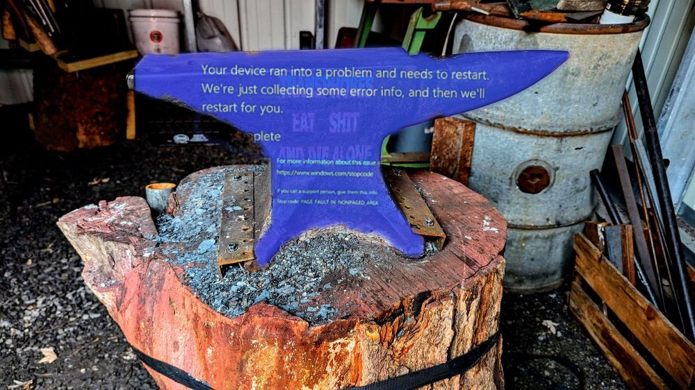 my anvil bluescreened