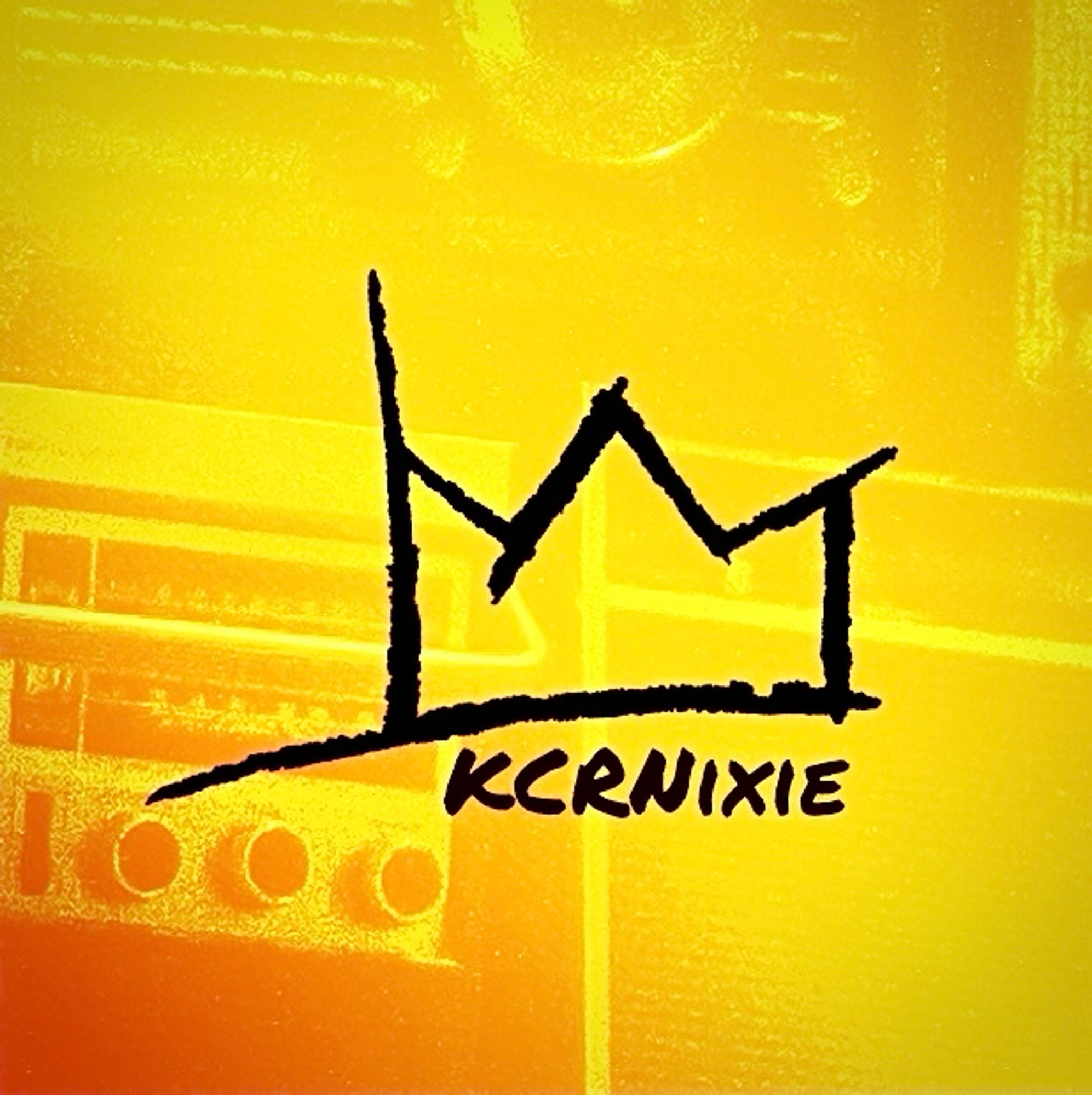 KCRNixie logo consisting a drawn crown and pen name.