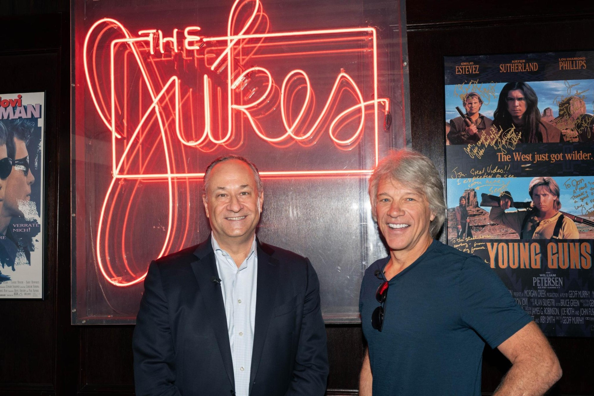 Doug Emhoff and Jon Bon Jovi