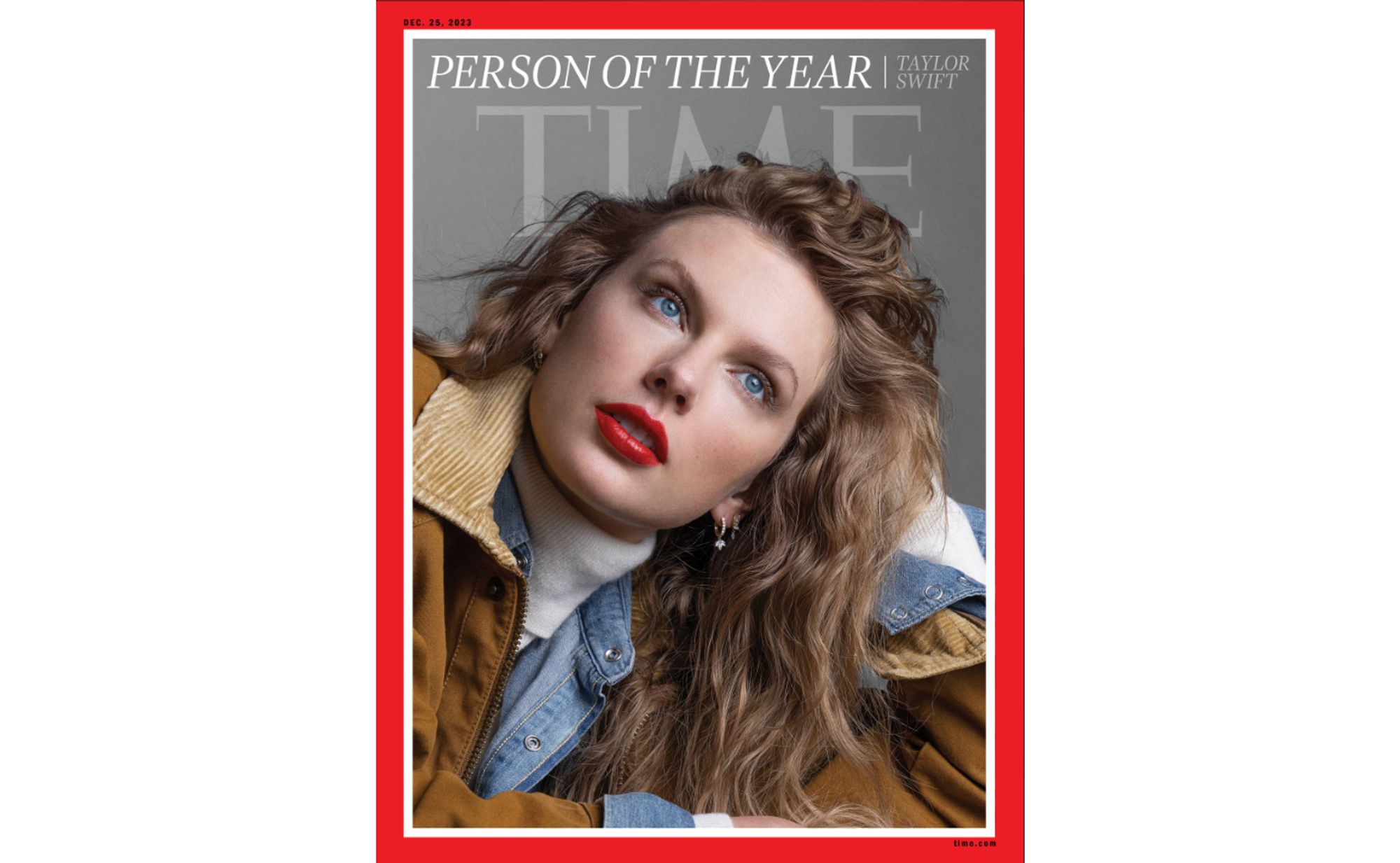 La couverture du "Time" qui consacre Taylor Swift, qui a été élue personnalité de l'année 2023 par la magazine